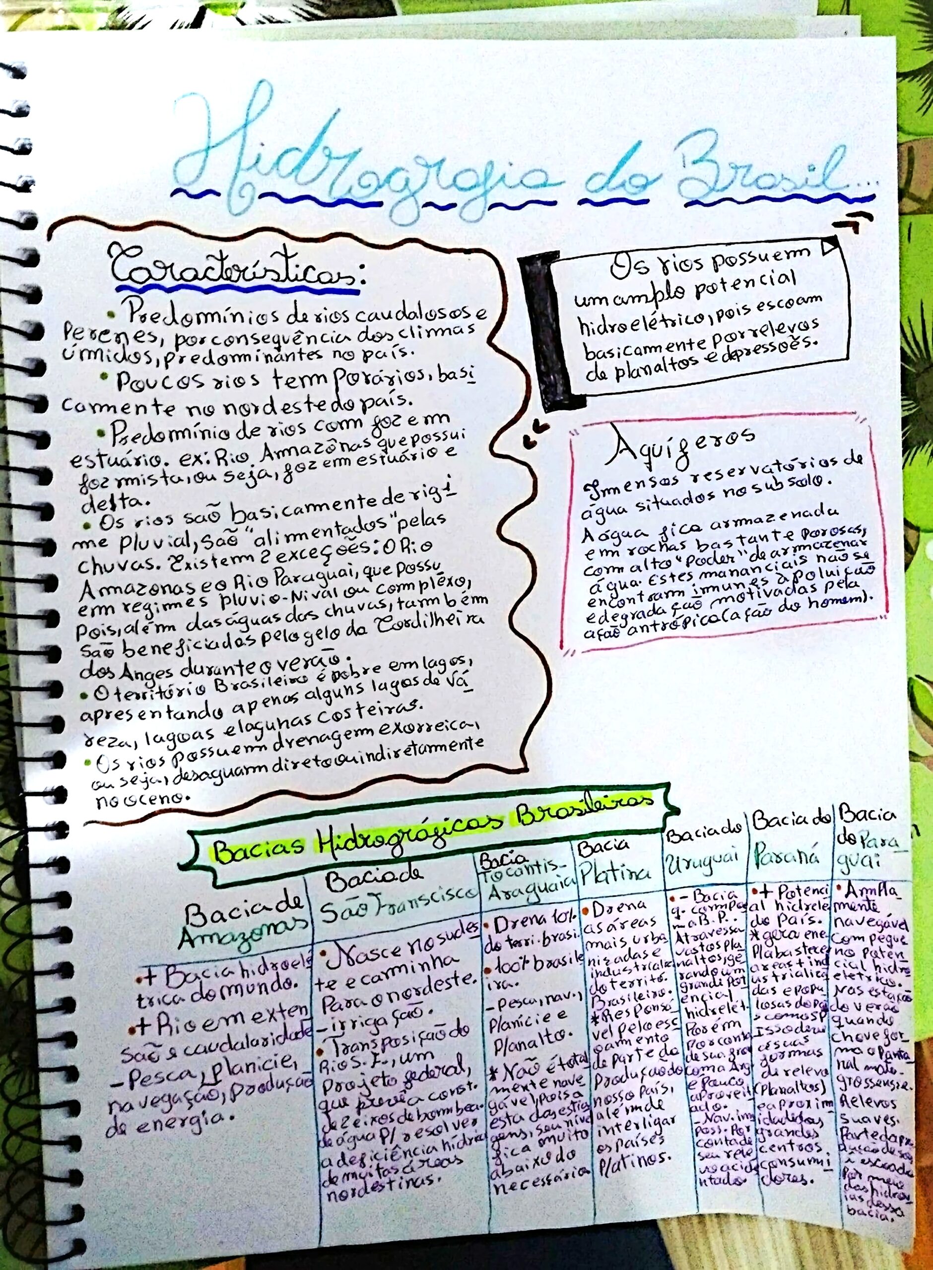 MAPA MENTAL SOBRE HIDROGRAFIA Maps4Study