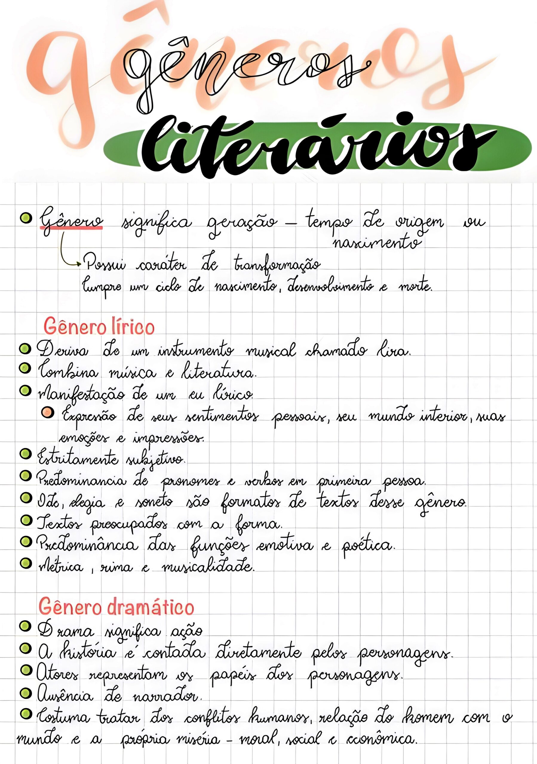 MAPA MENTAL SOBRE GÊNEROS LITERÁRIOS Maps4Study