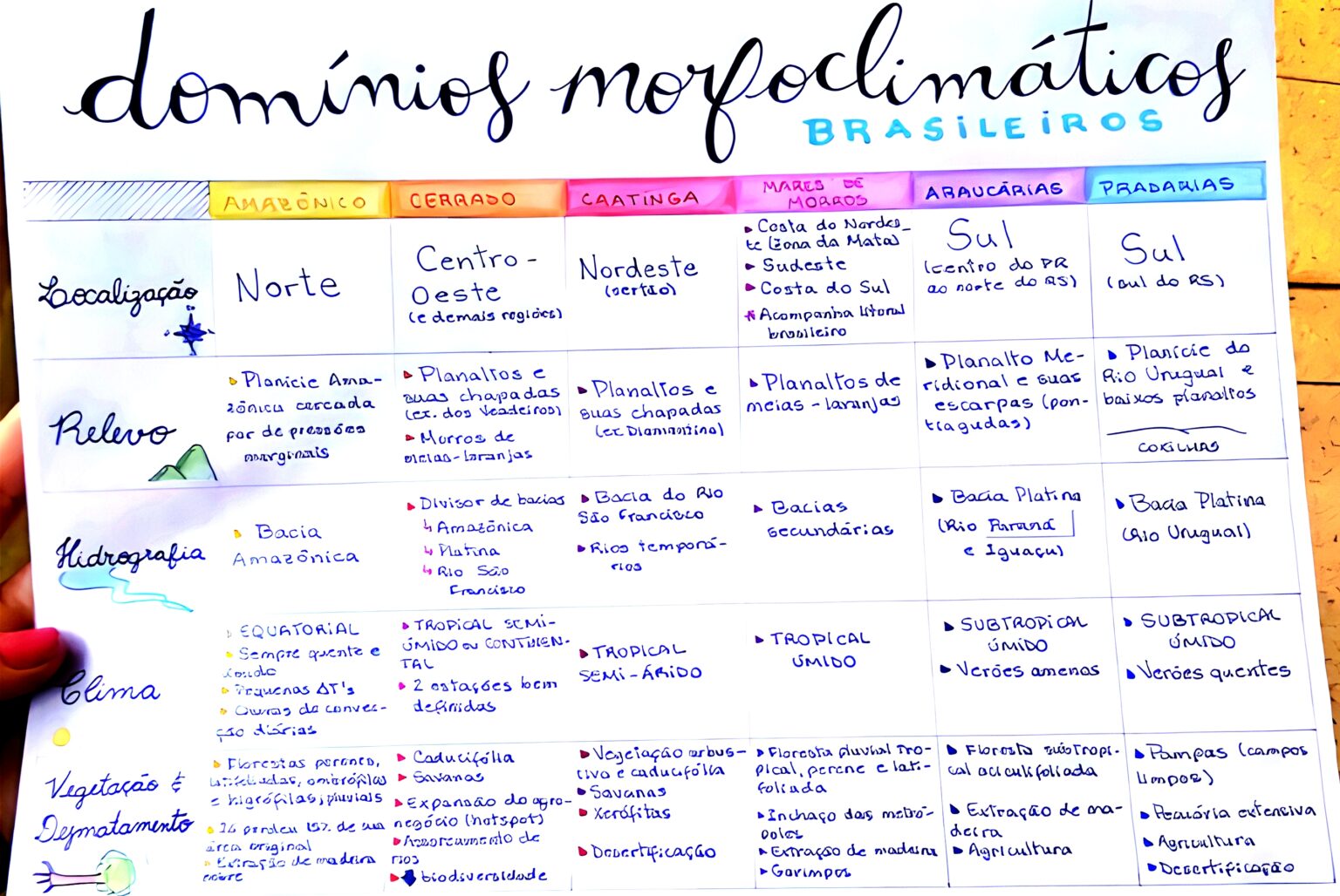 MAPA MENTAL SOBRE DOMÍNIOS MORFOCLIMÁTICOS Maps4Study