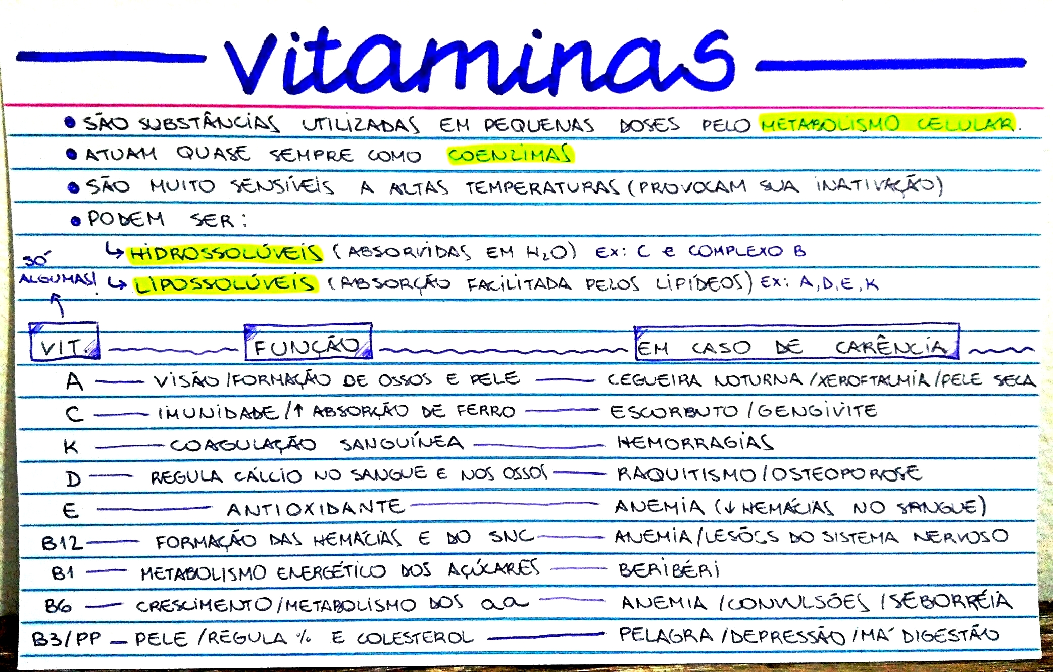 MAPA MENTAL SOBRE VITAMINAS - Maps4Study