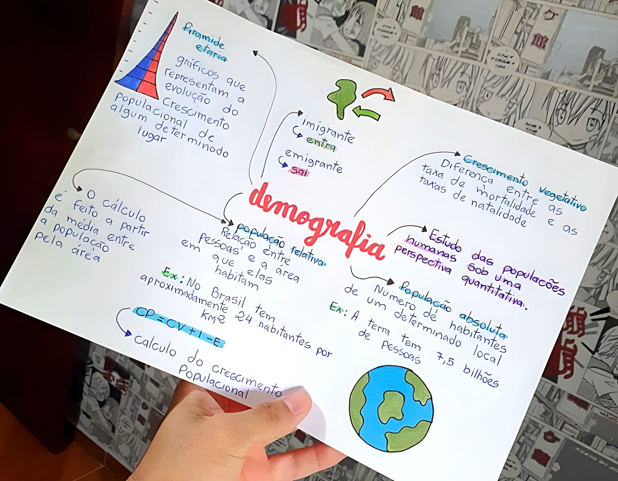 MAPA MENTAL SOBRE DEMOGRAFIA - Maps4Study