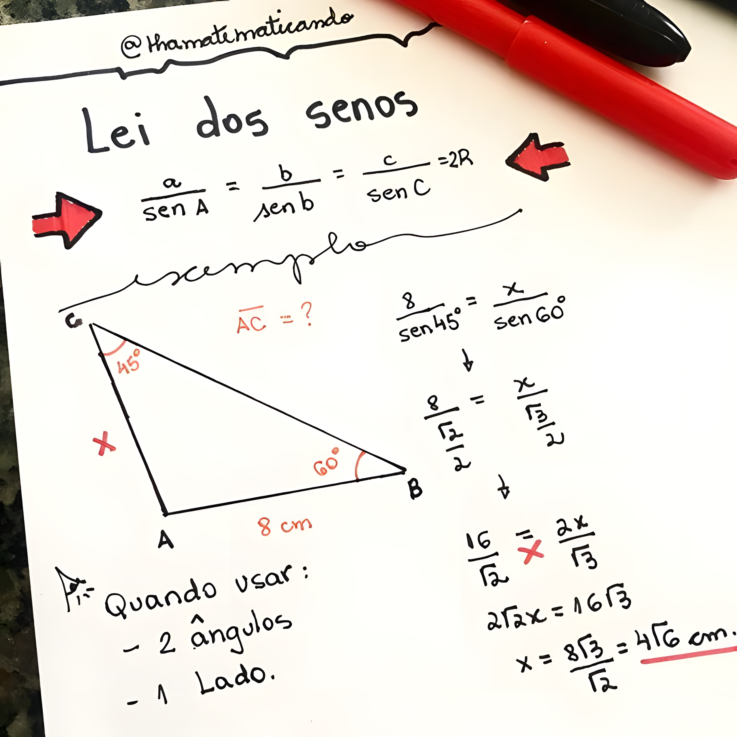 MAPA MENTAL SOBRE LEI DOS SENOS E COSSENOS - Maps4Study