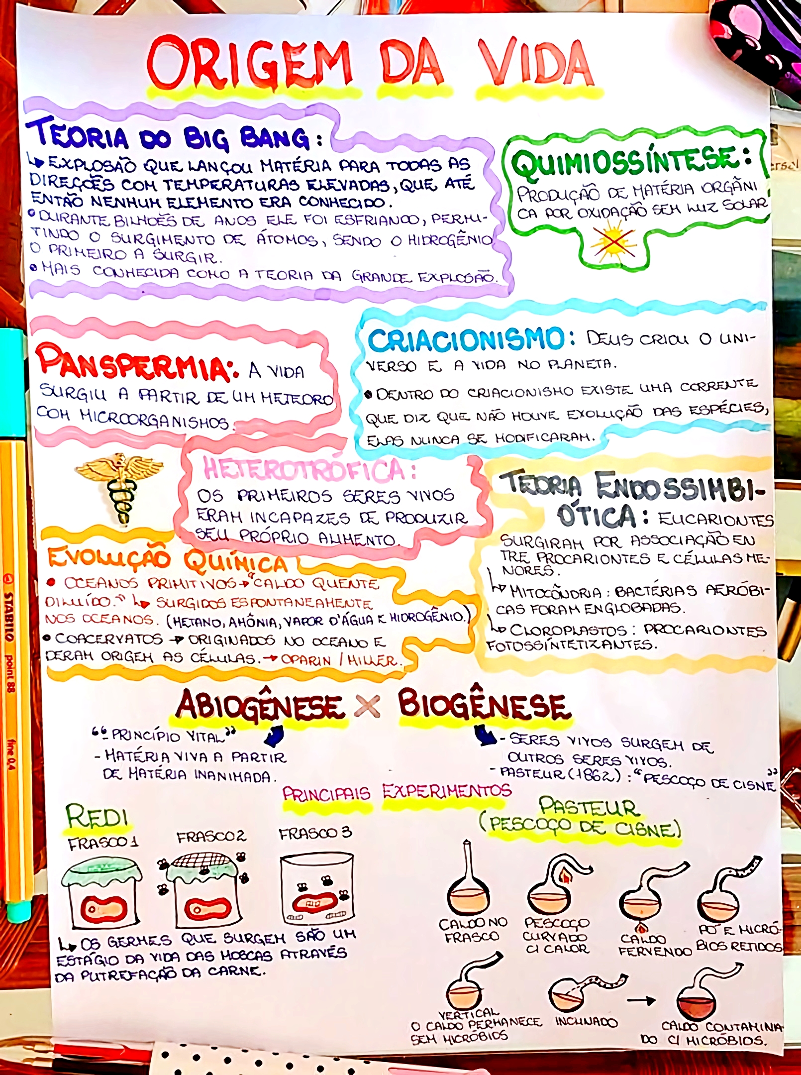 MAPA MENTAL SOBRE A ORIGEM DA VIDA - Maps4Study