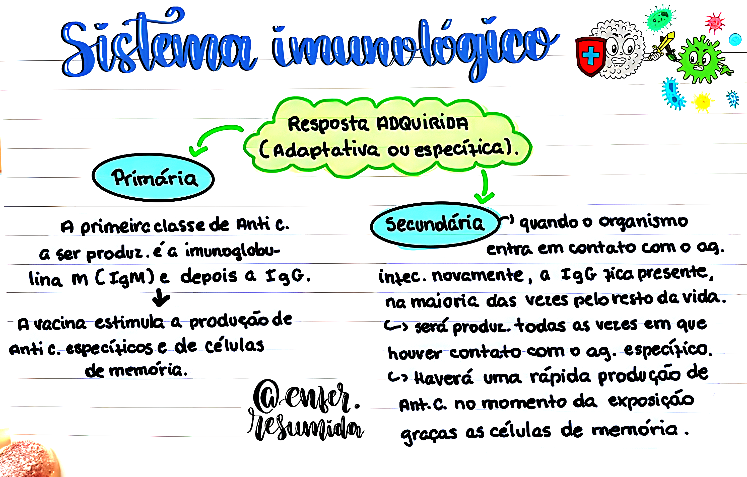 MAPA MENTAL SOBRE SISTEMA IMUNOLÓGICO - Maps4Study