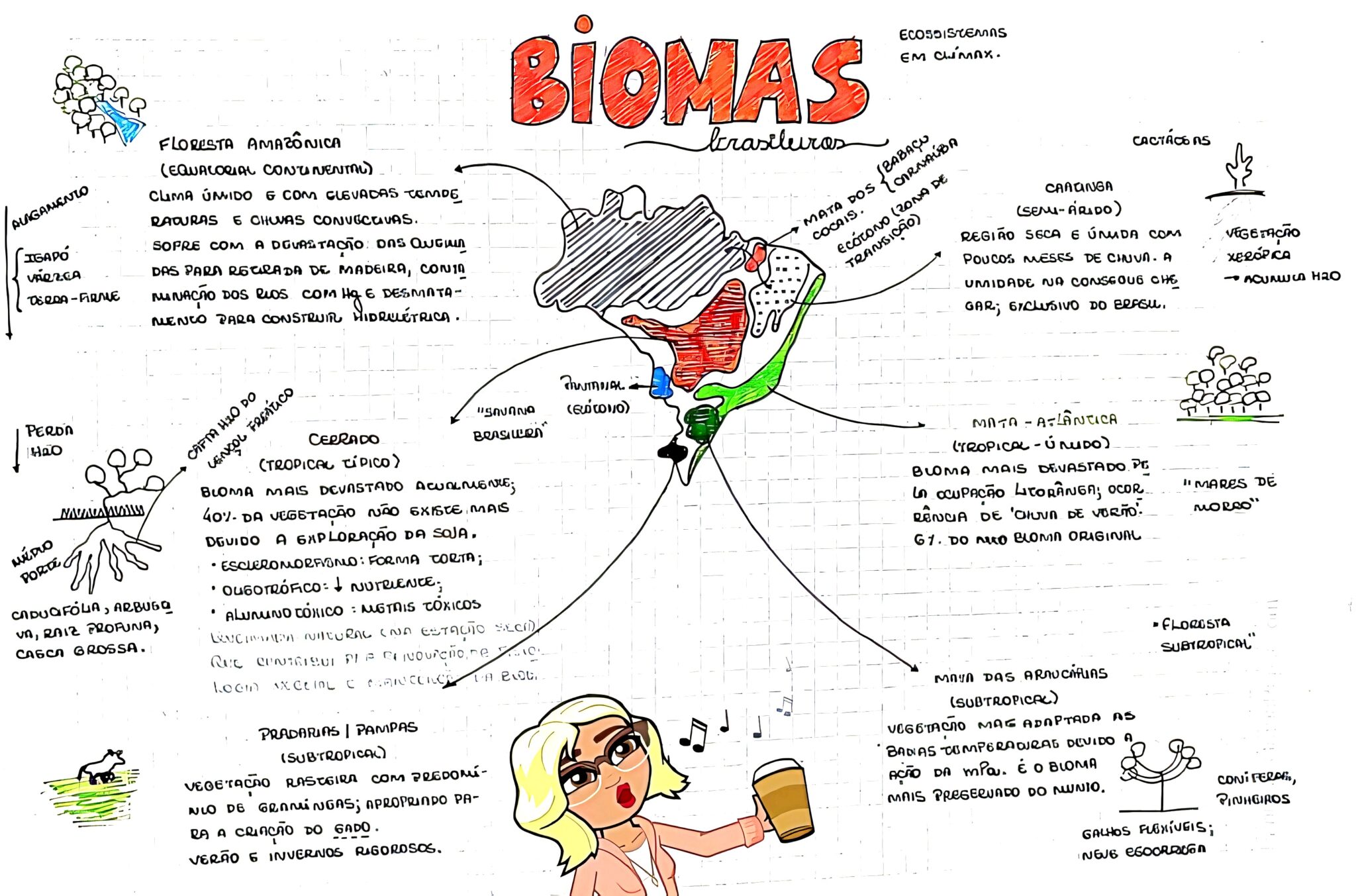 MAPA MENTAL SOBRE BIOMAS BRASILEIROS - Maps4Study