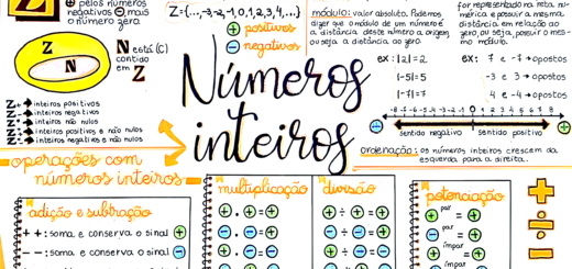 MAPA MENTAL SOBRE NÚMEROS INTEIROS
