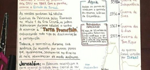 MAPA MENTAL SOBRE ISRAEL E PALESTINA