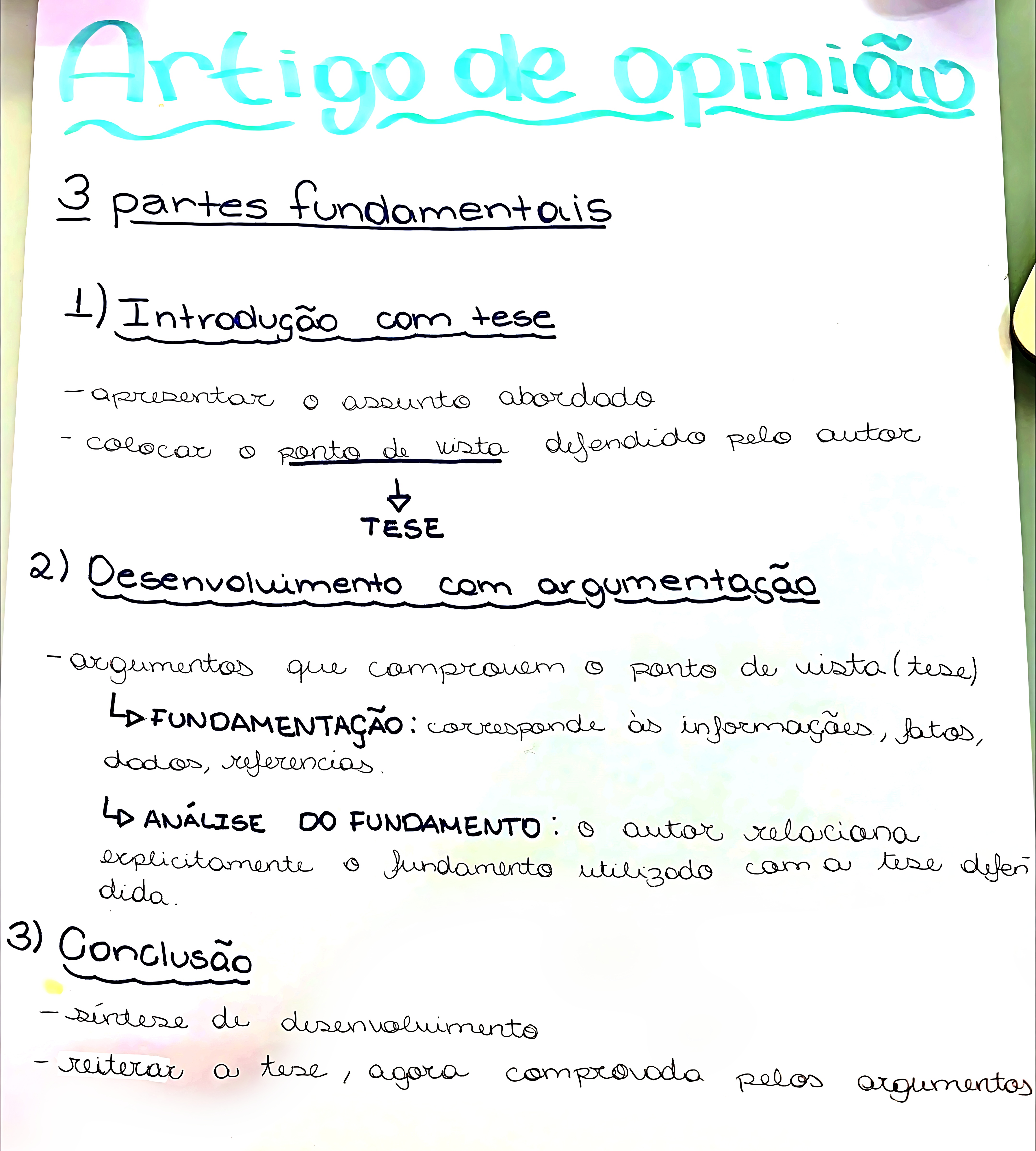 MAPA MENTAL SOBRE ARTIGO DE OPINIÃO