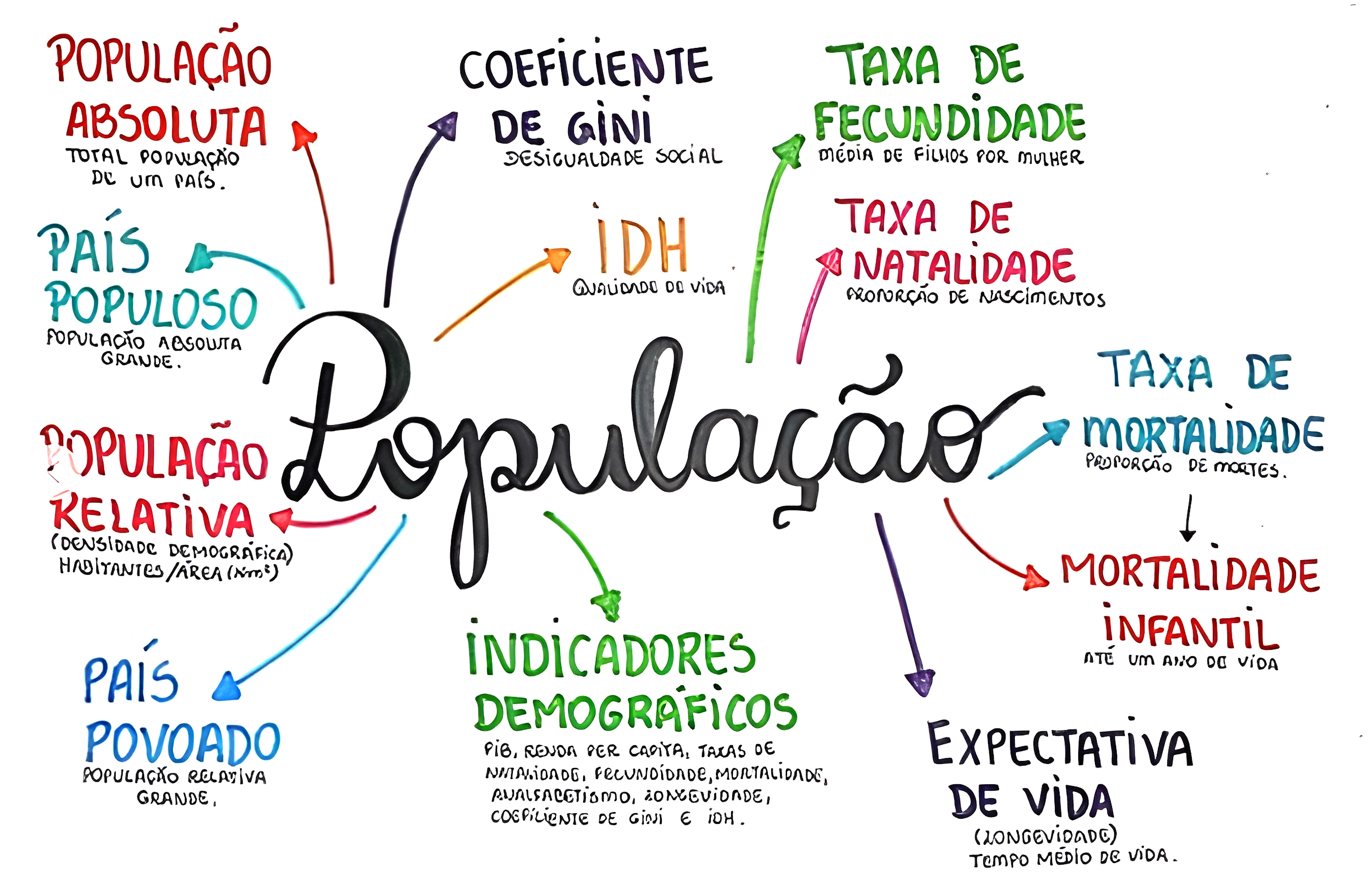 MAPA MENTAL SOBRE POPULAÇÃO