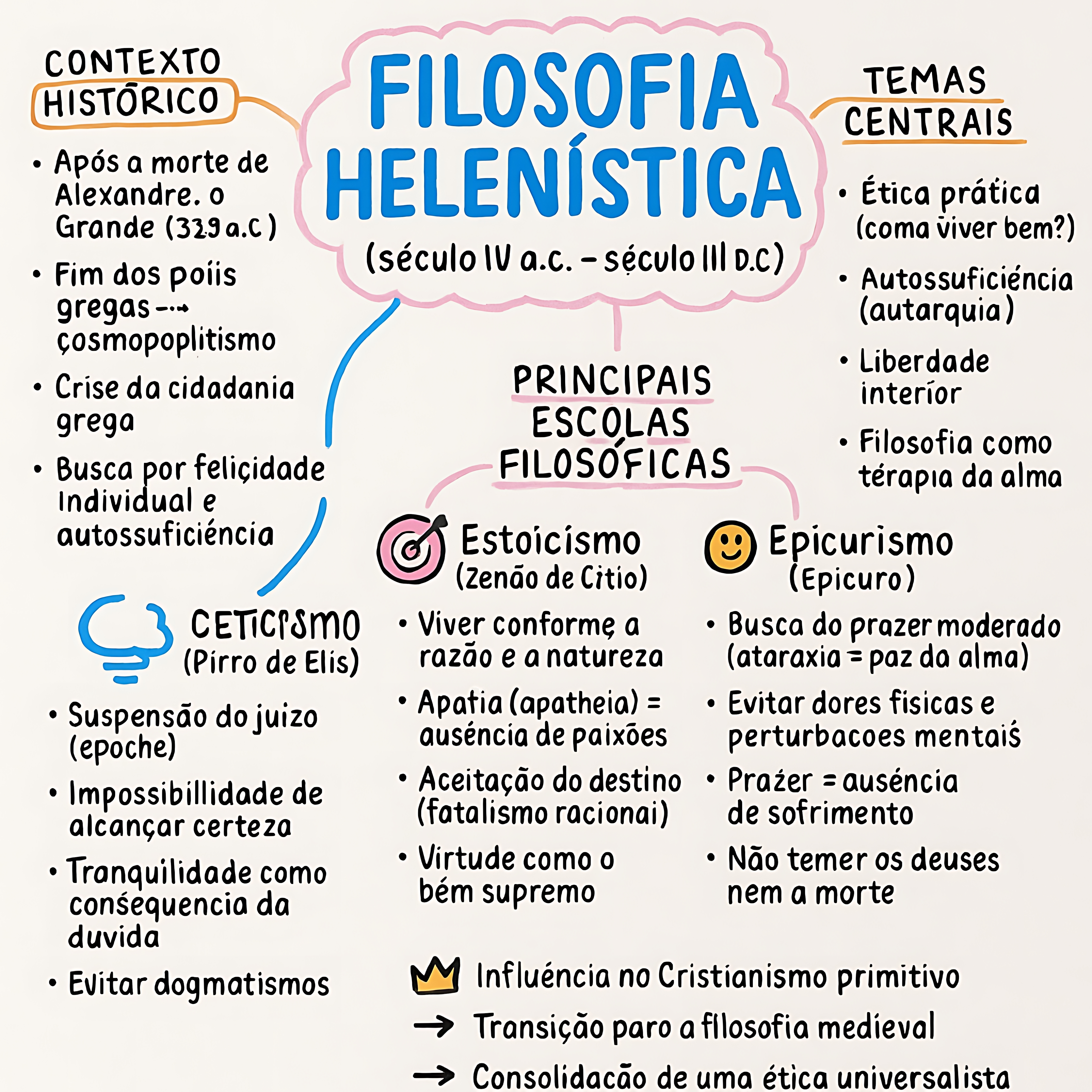 MAPA MENTAL SOBRE FILOSOFIA HELENÍSTICA