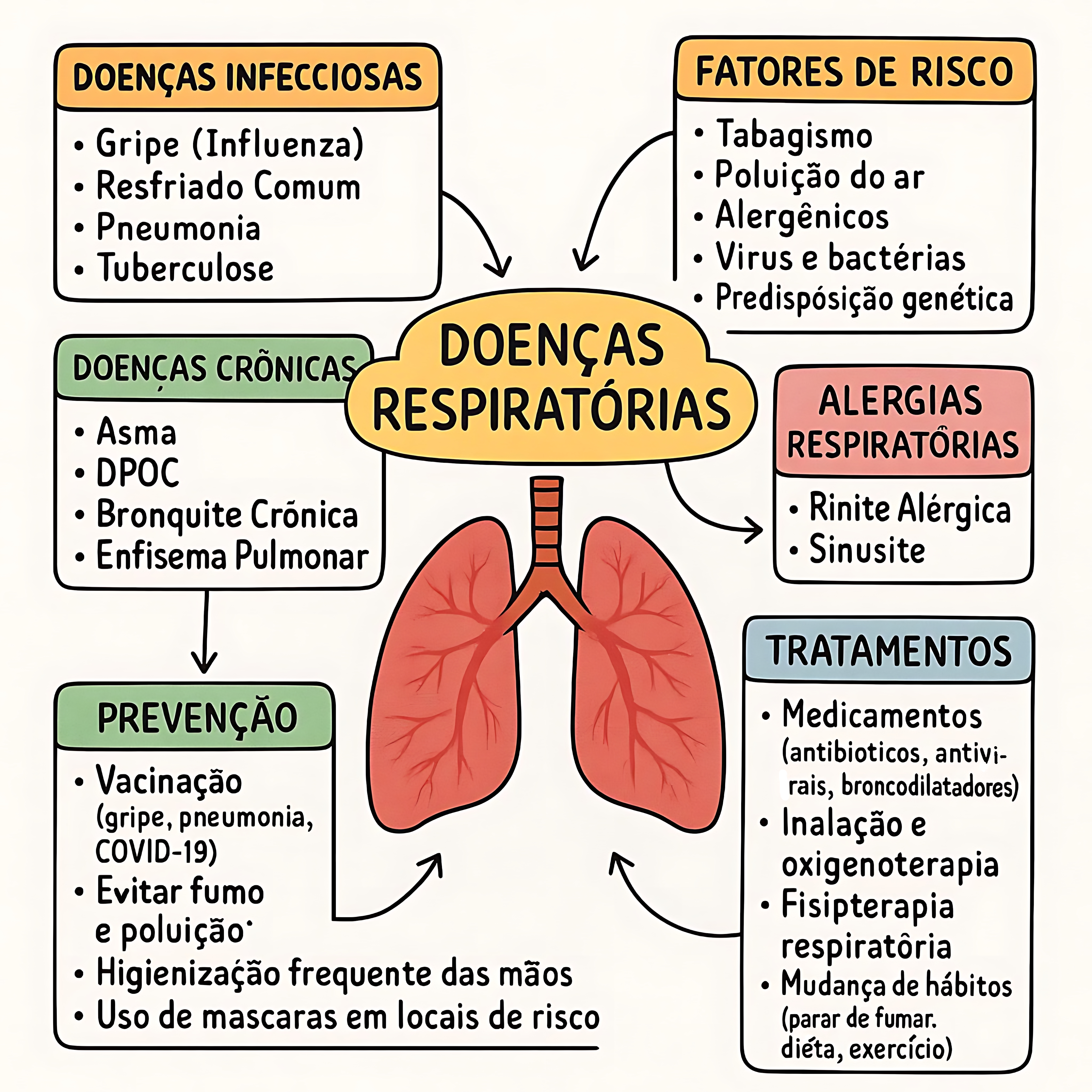 MAPA MENTAL SOBRE DOENÇAS RESPIRATÓRIAS