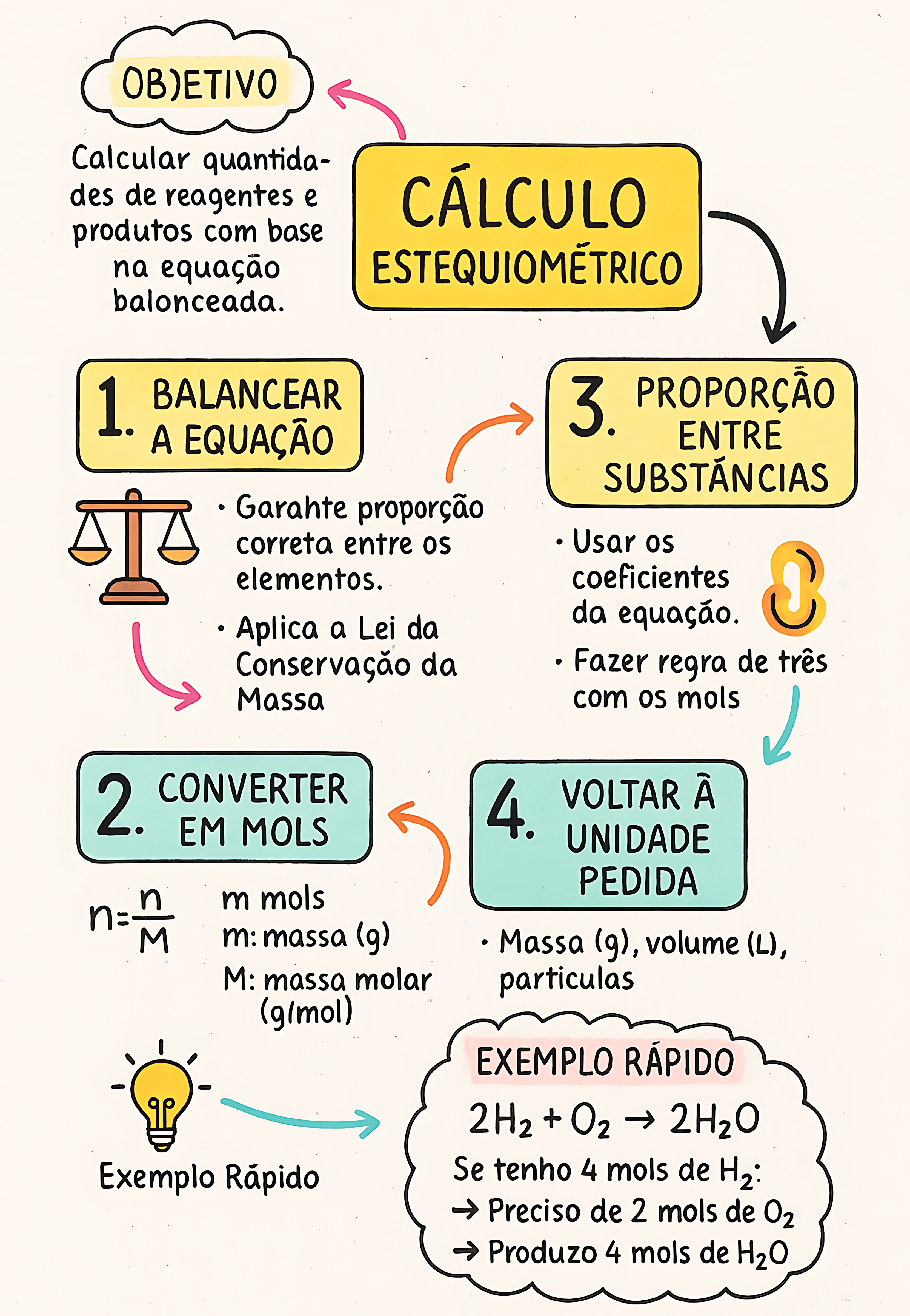 MAPA MENTAL SOBRE CÁLCULO ESTEQUIOMÉTRICO