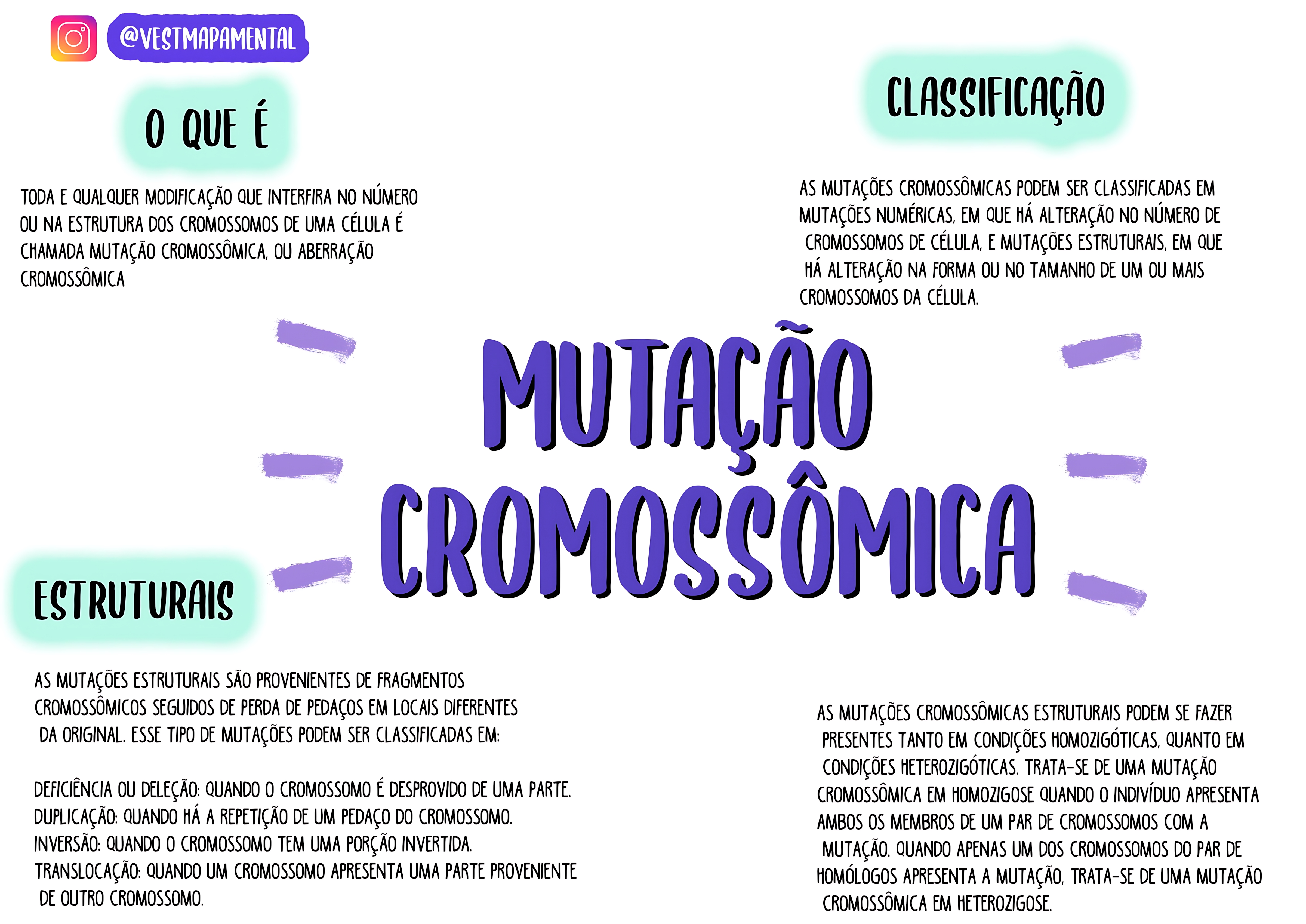 MAPA MENTAL SOBRE ALTERAÇÕES CROMOSSOMICAS