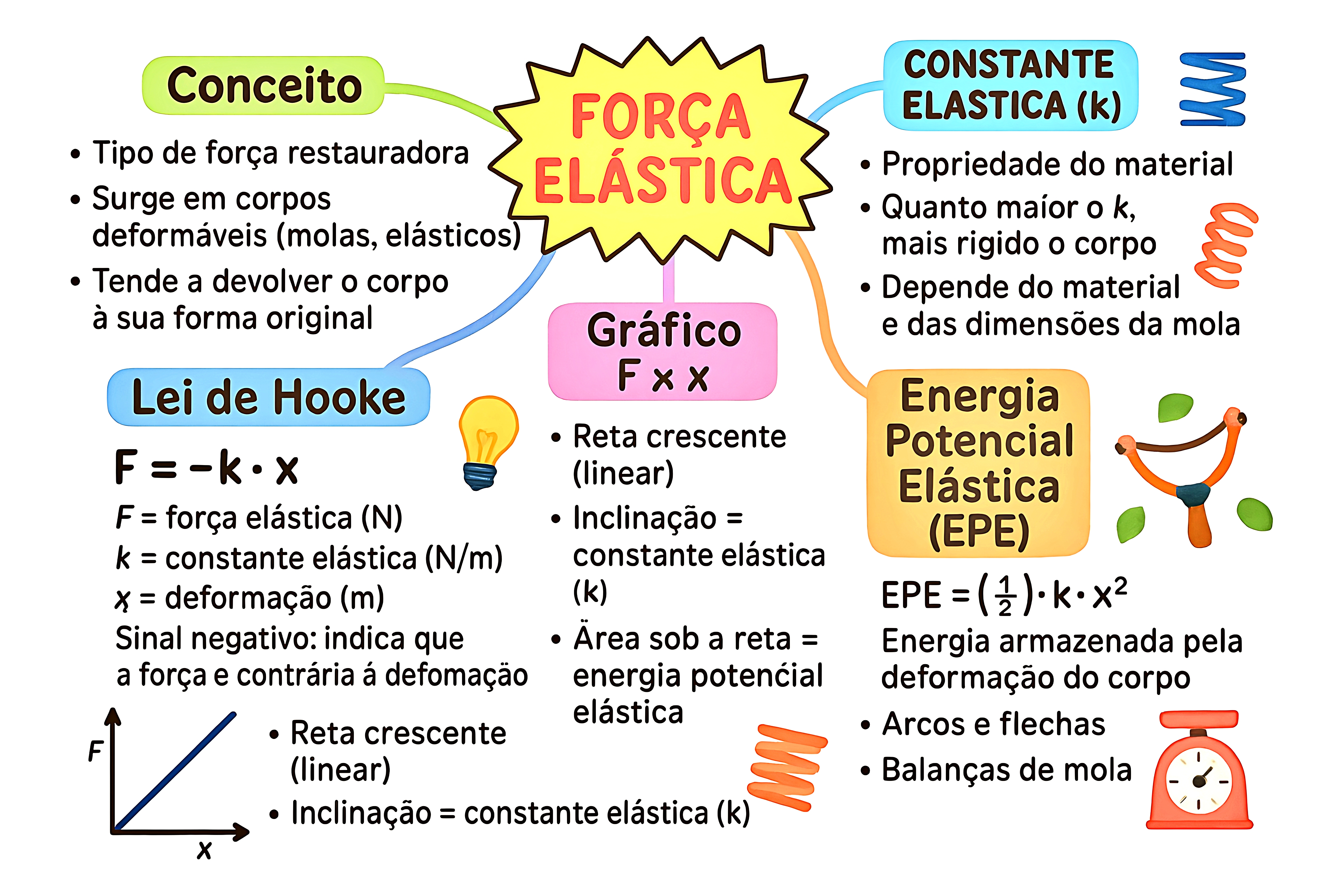MAPA MENTAL SOBRE FORÇA ELÁSTICA