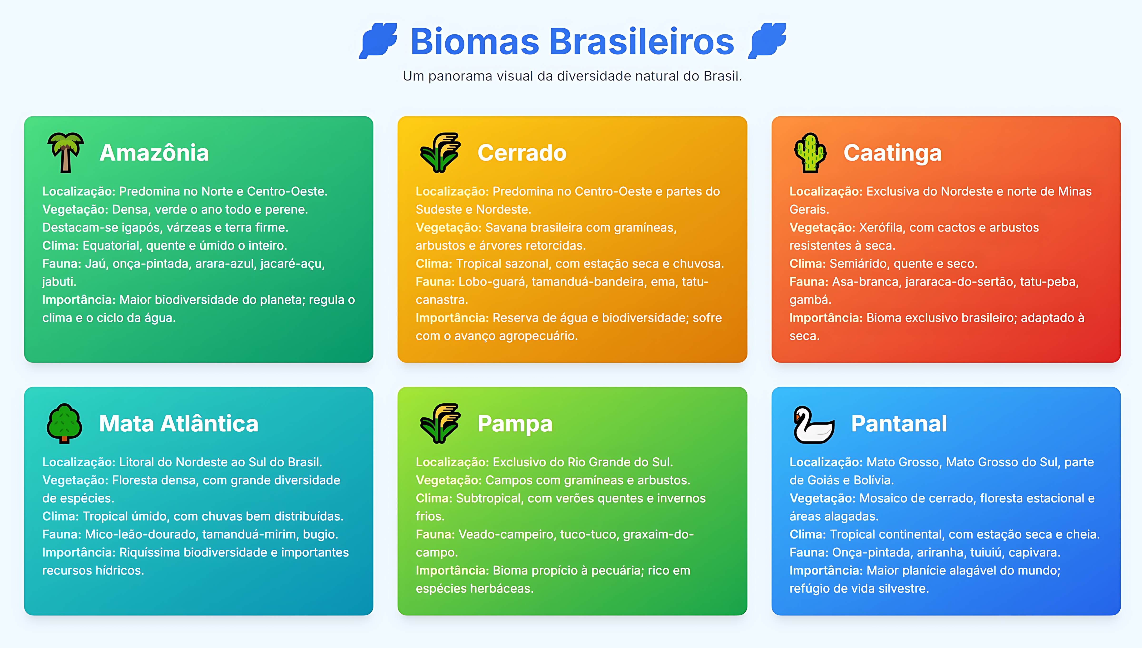 BIOMAS BRASILEIROS EXPLICADOS E RESUMIDOS