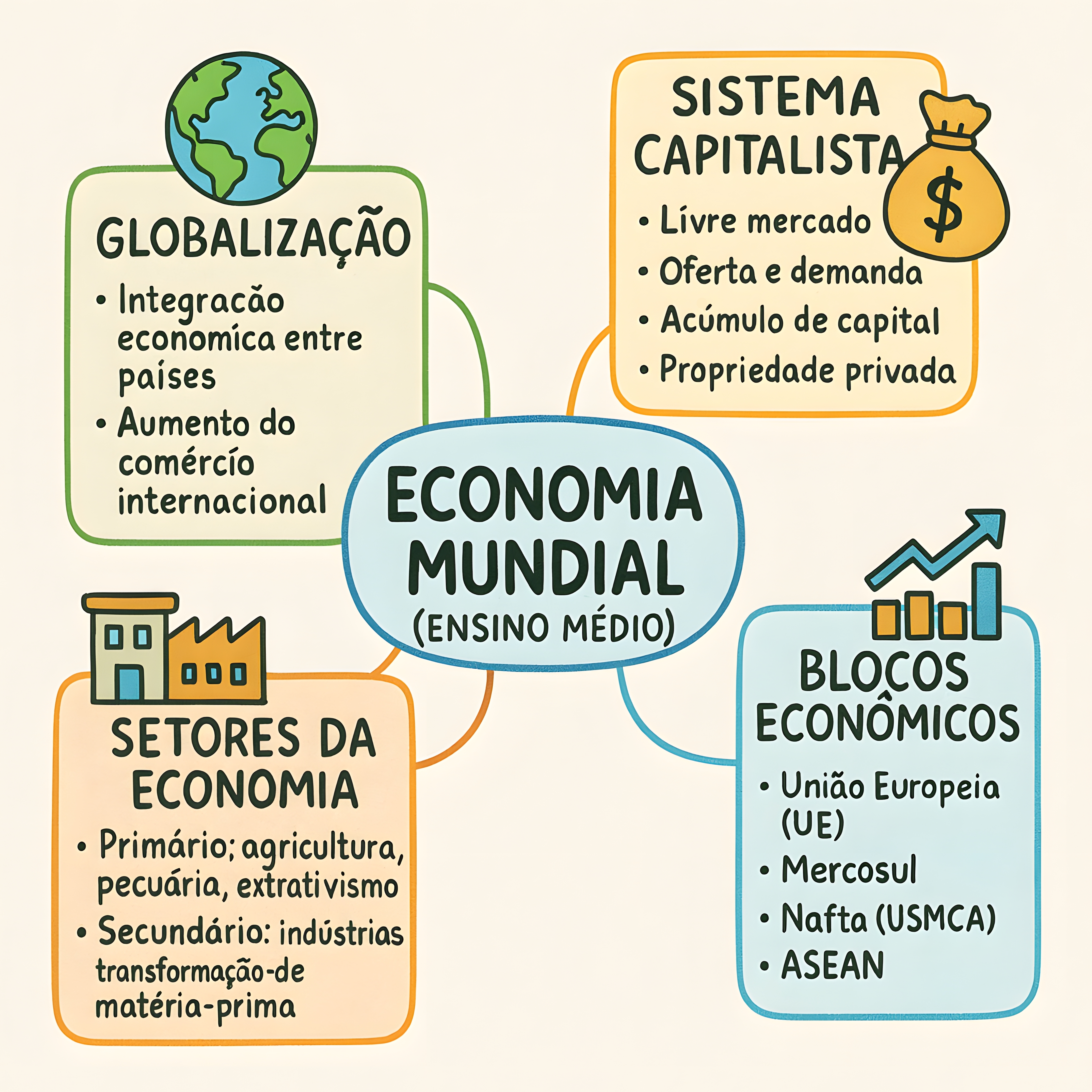 MAPA MENTAL SOBRE ECONOMIA MUNDIAL