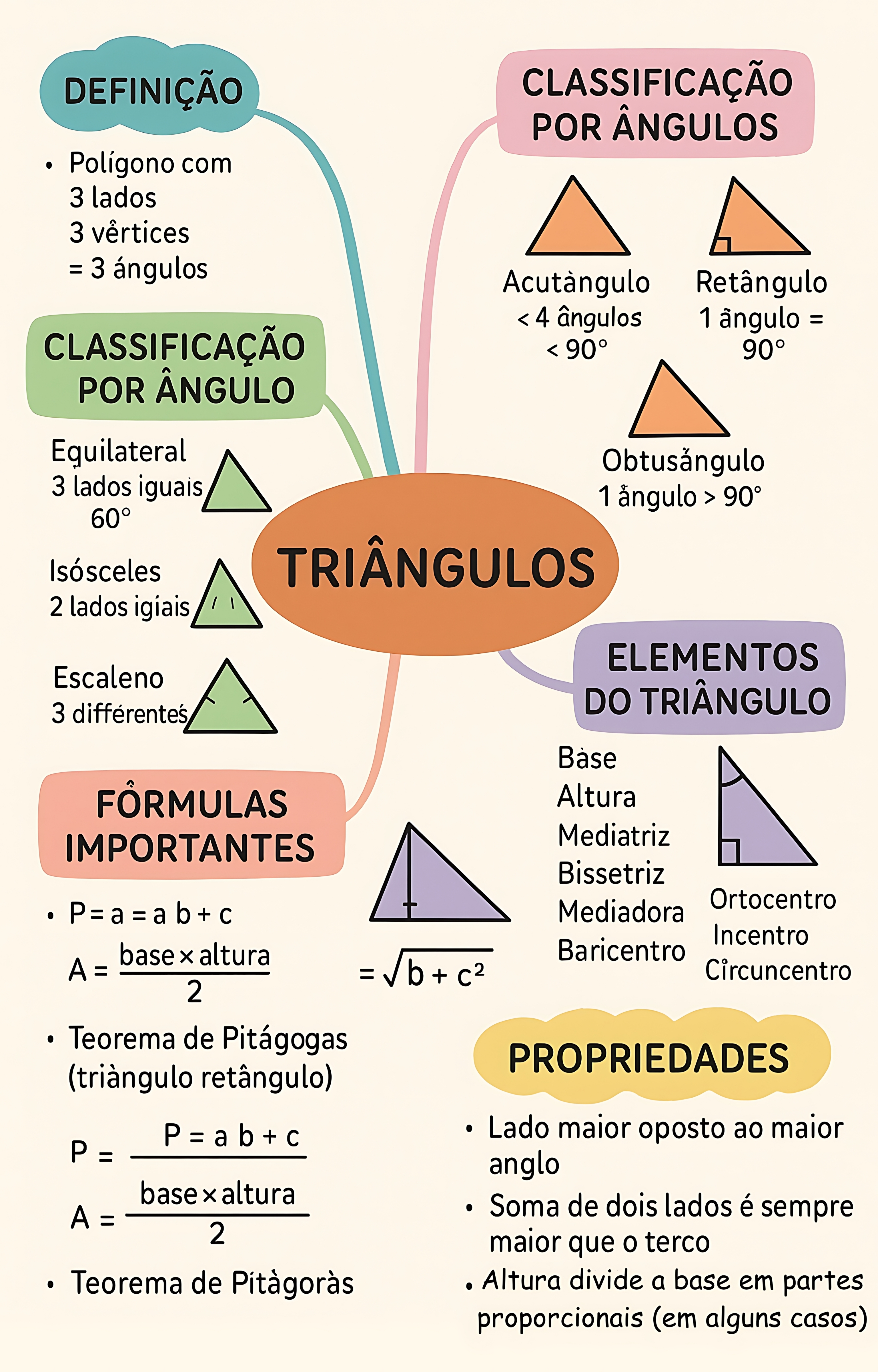 MAPA MENTAL SOBRE TRIÂNGULOS