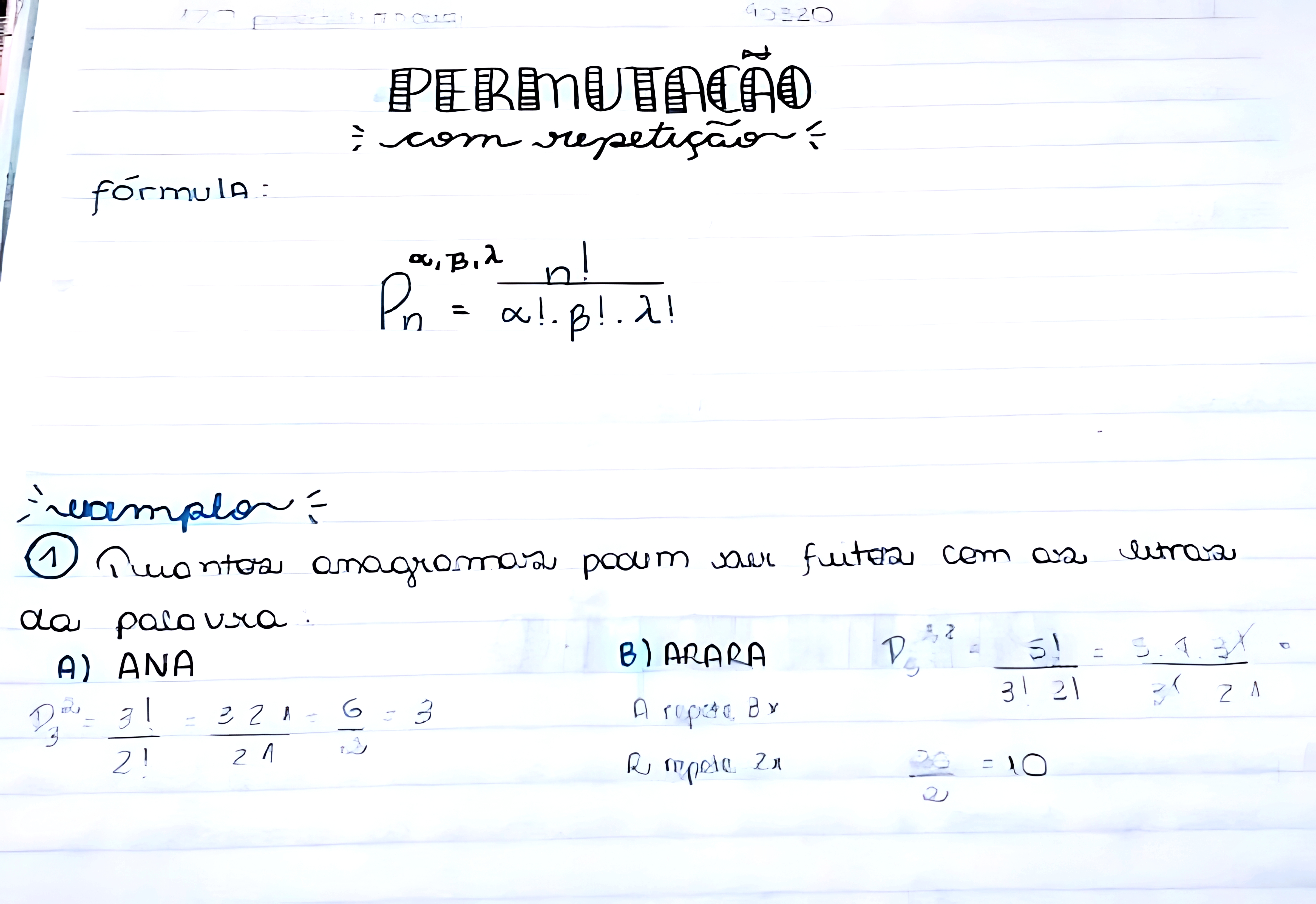 MAPA MENTAL SOBRE PERMUTAÇÃO