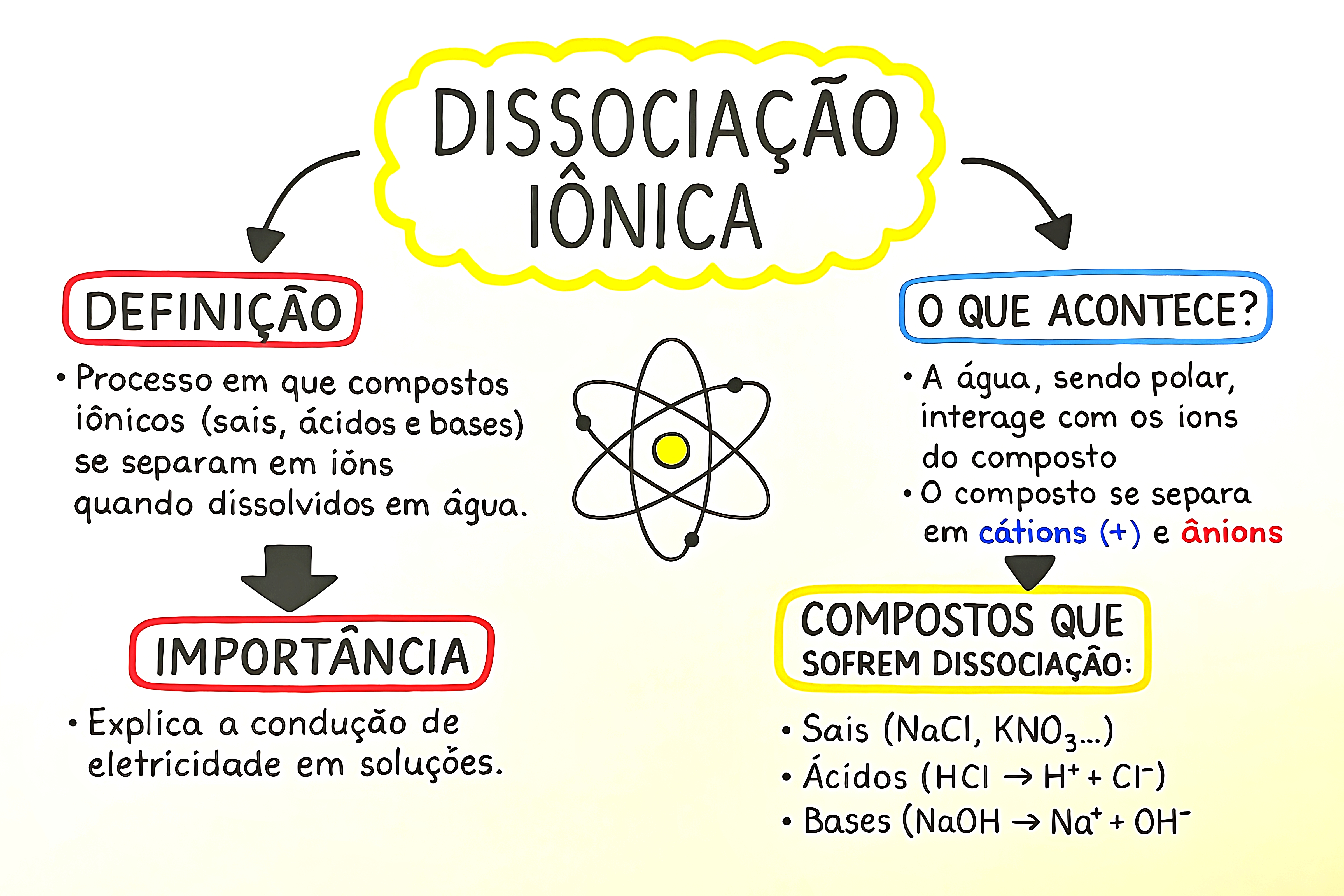MAPA MENTAL SOBRE DISSOCIAÇÃO IÔNICA