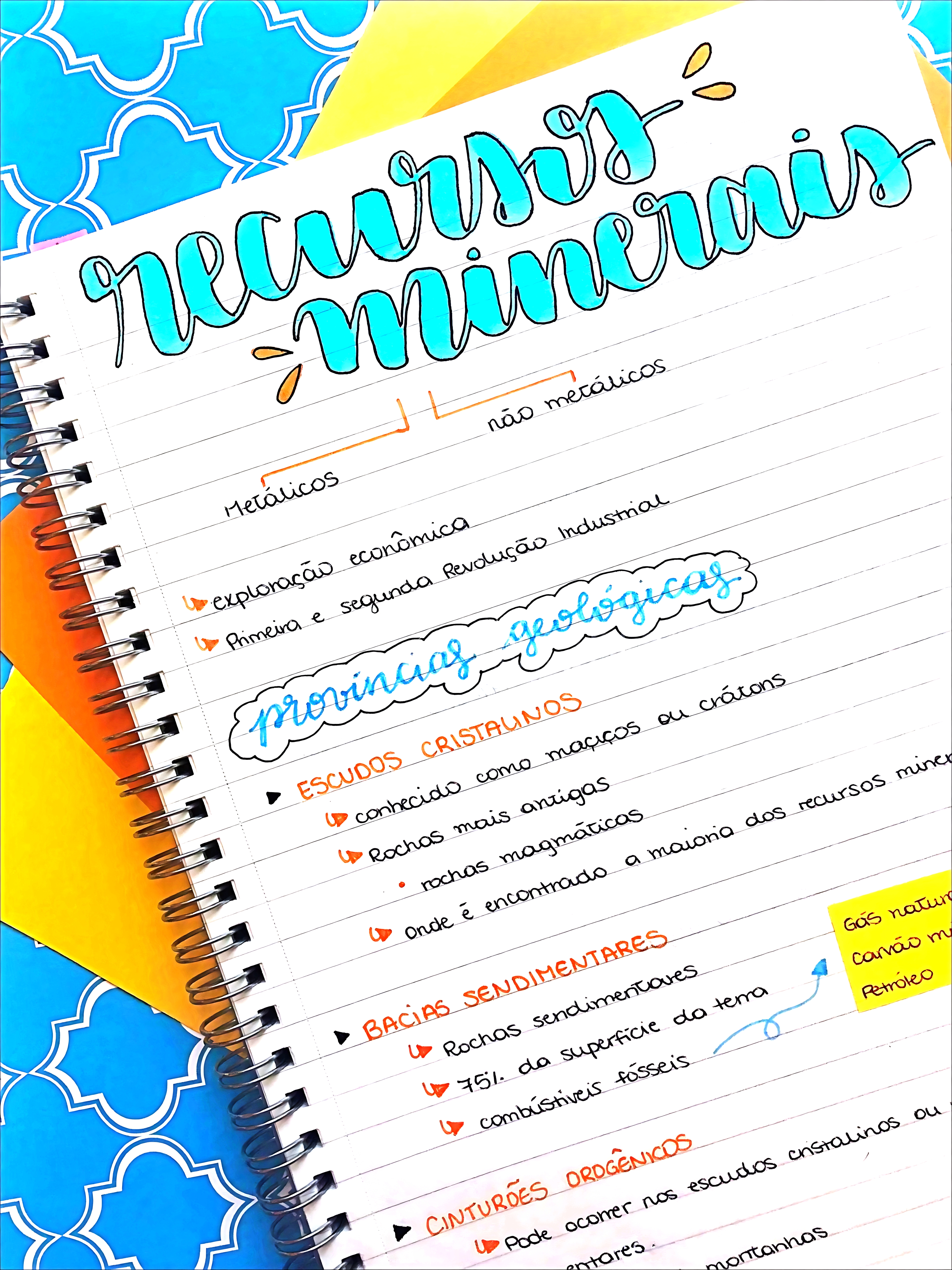 MAPA MENTAL SOBRE RECURSOS MINERAIS