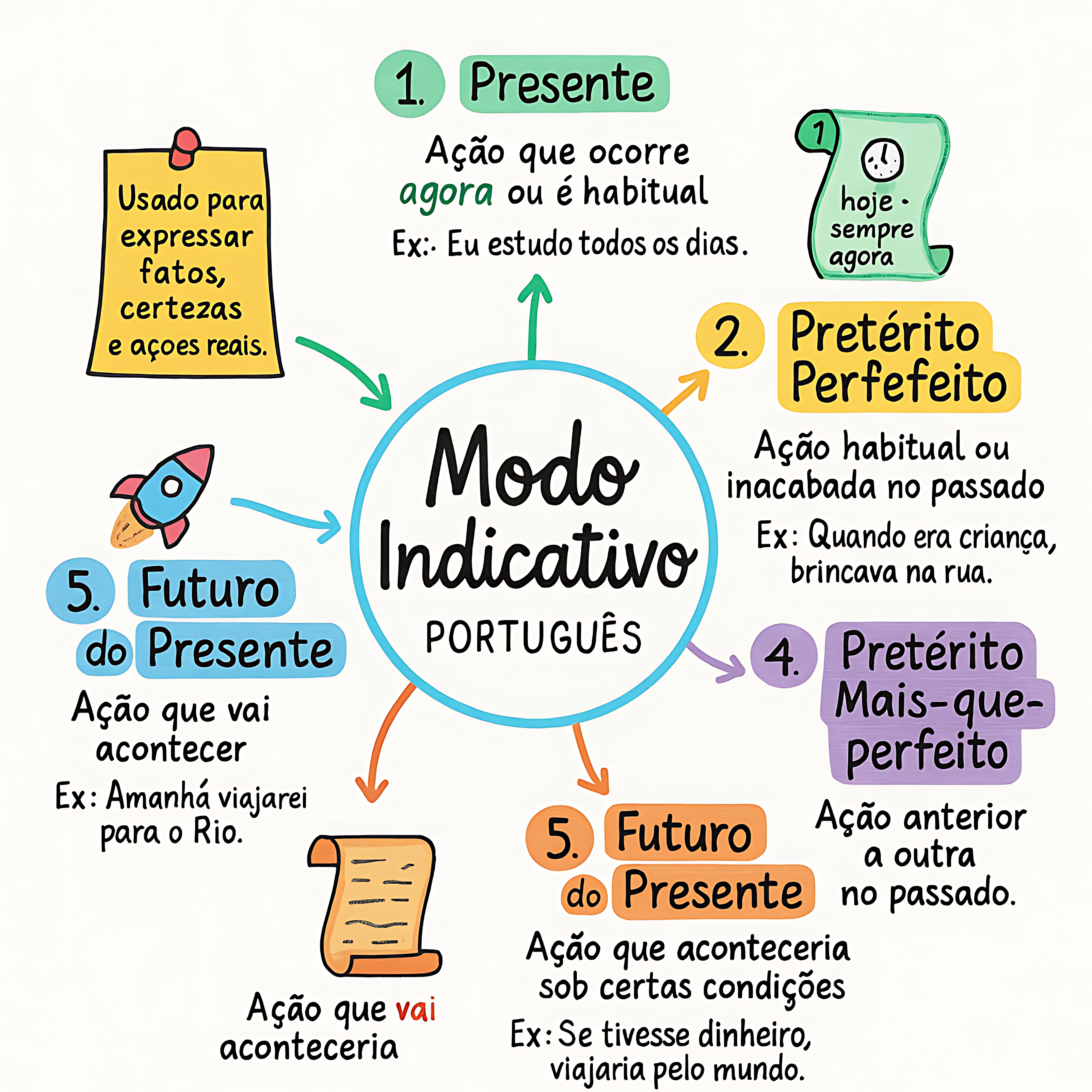 MAPA MENTAL SOBRE MODO INDICATIVO