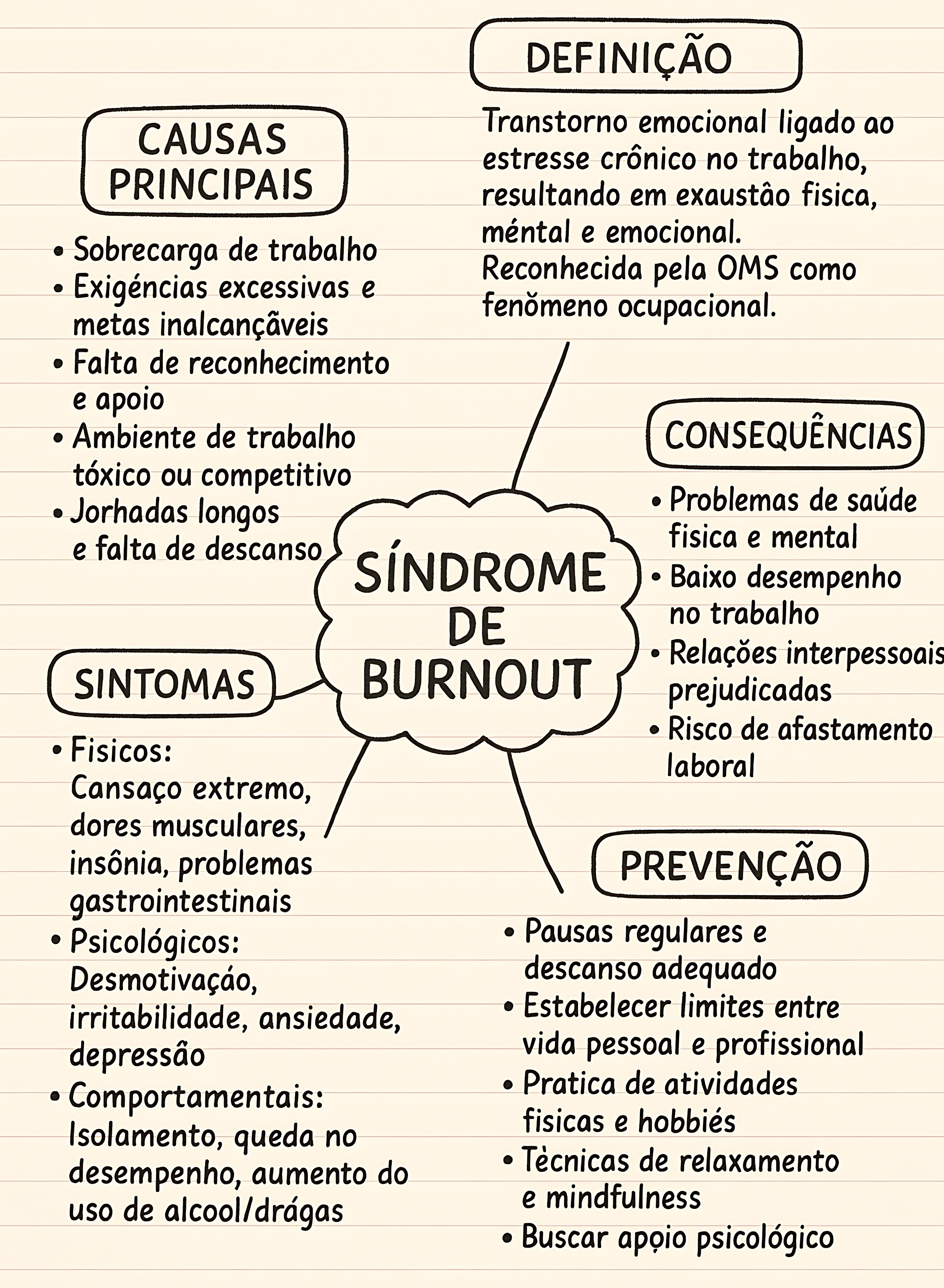 MAPA MENTAL SOBRE SÍNDROME DE BURNOUT
