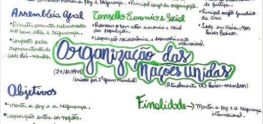 MAPA MENTAL SOBRE ORGANIZAÇÃO DAS NAÇÕES UNIDAS
