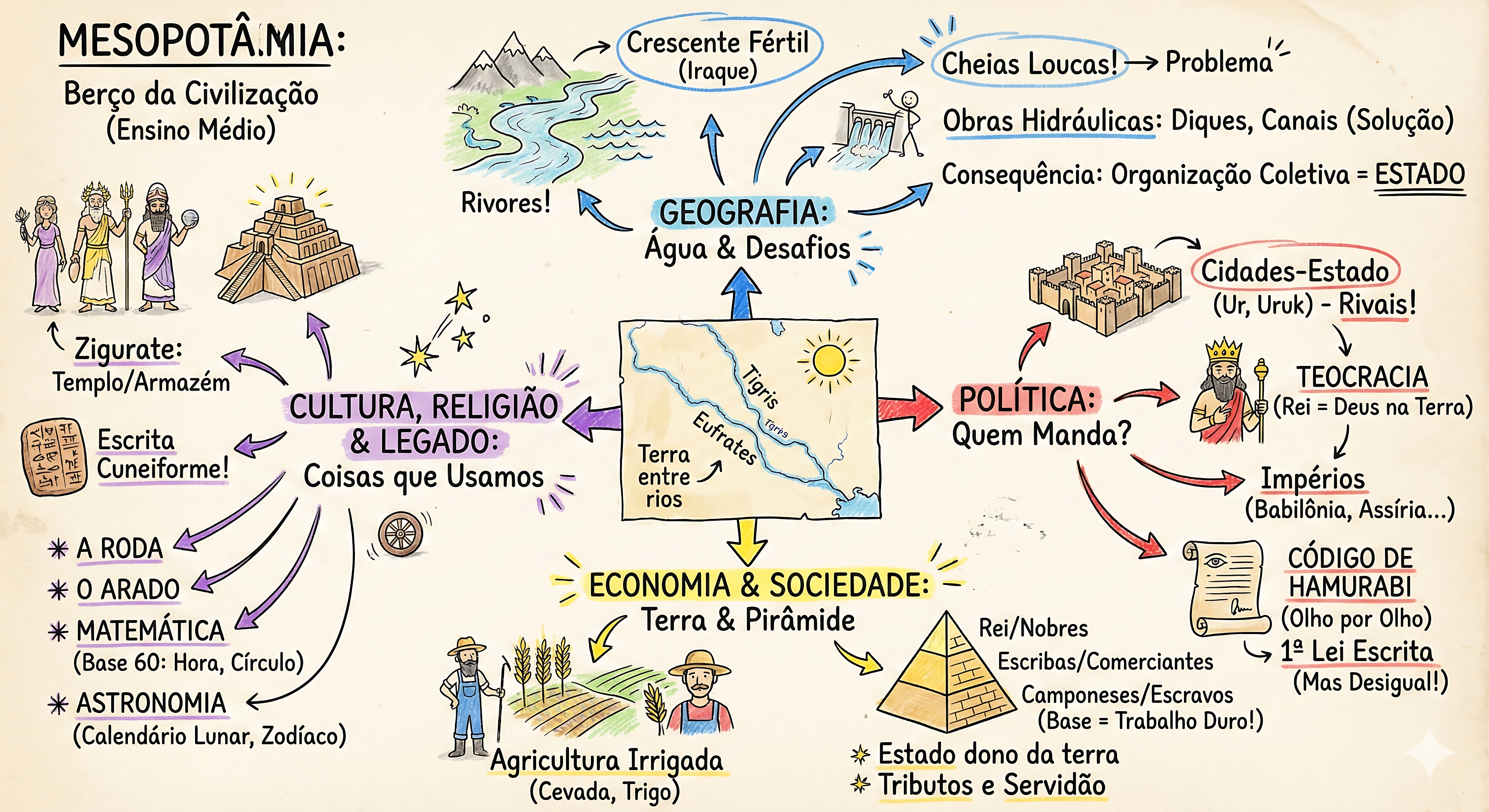 MESOPOTÂMIA RESUMIDA E EXPLICADA