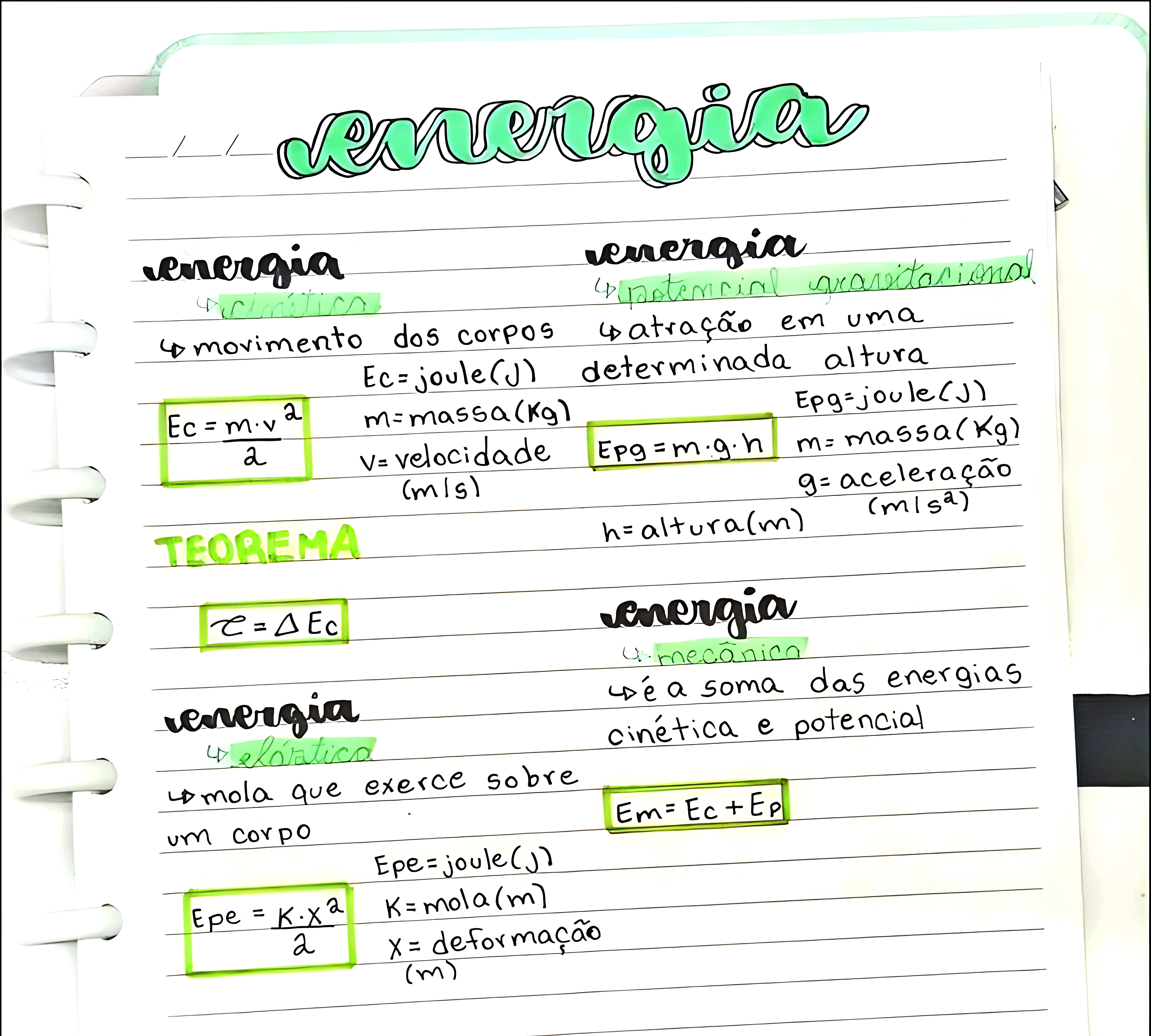 MAPA MENTAL SOBRE TIPOS DE ENERGIA