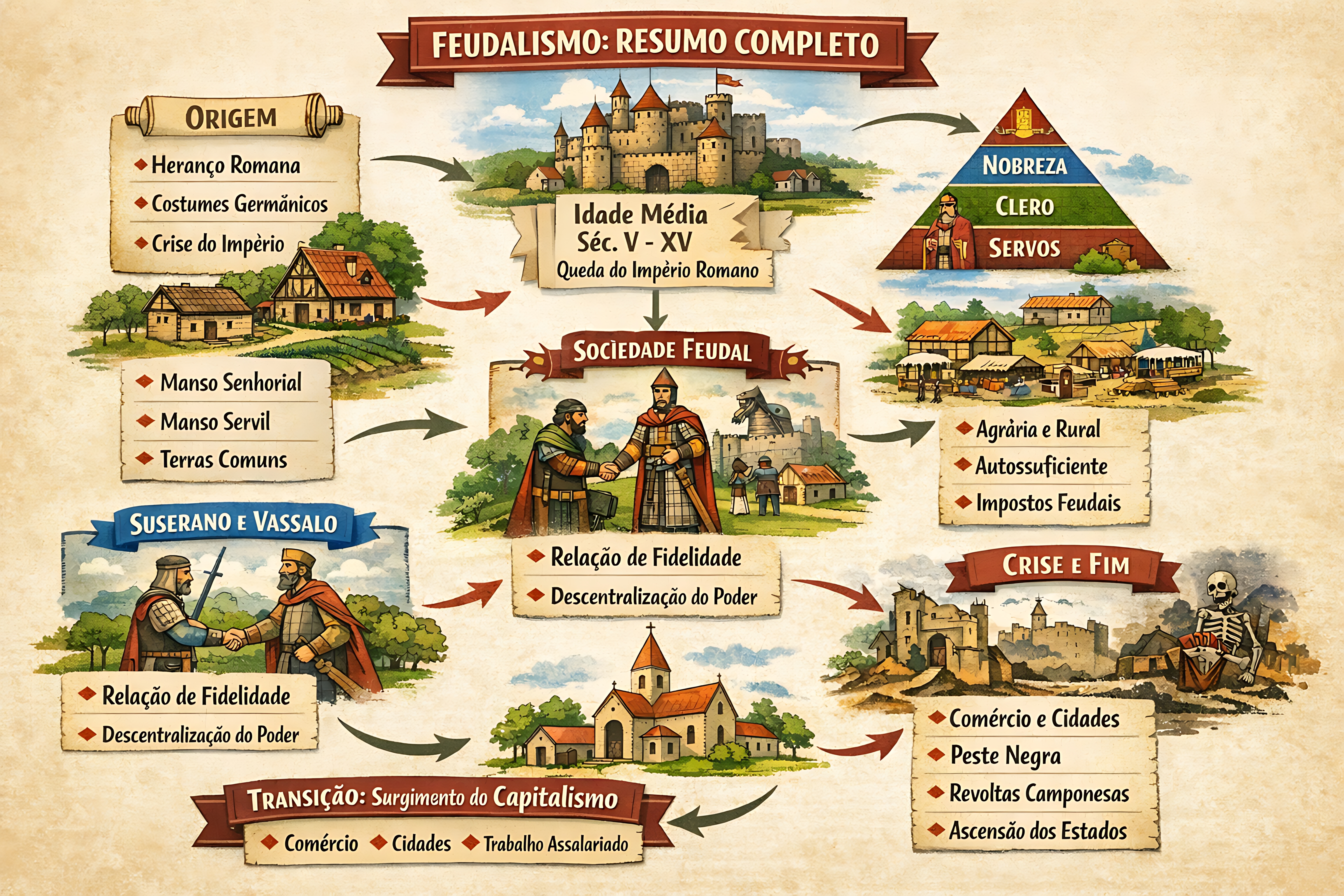 FEUDALISMO RESUMIDO E EXPLICADO