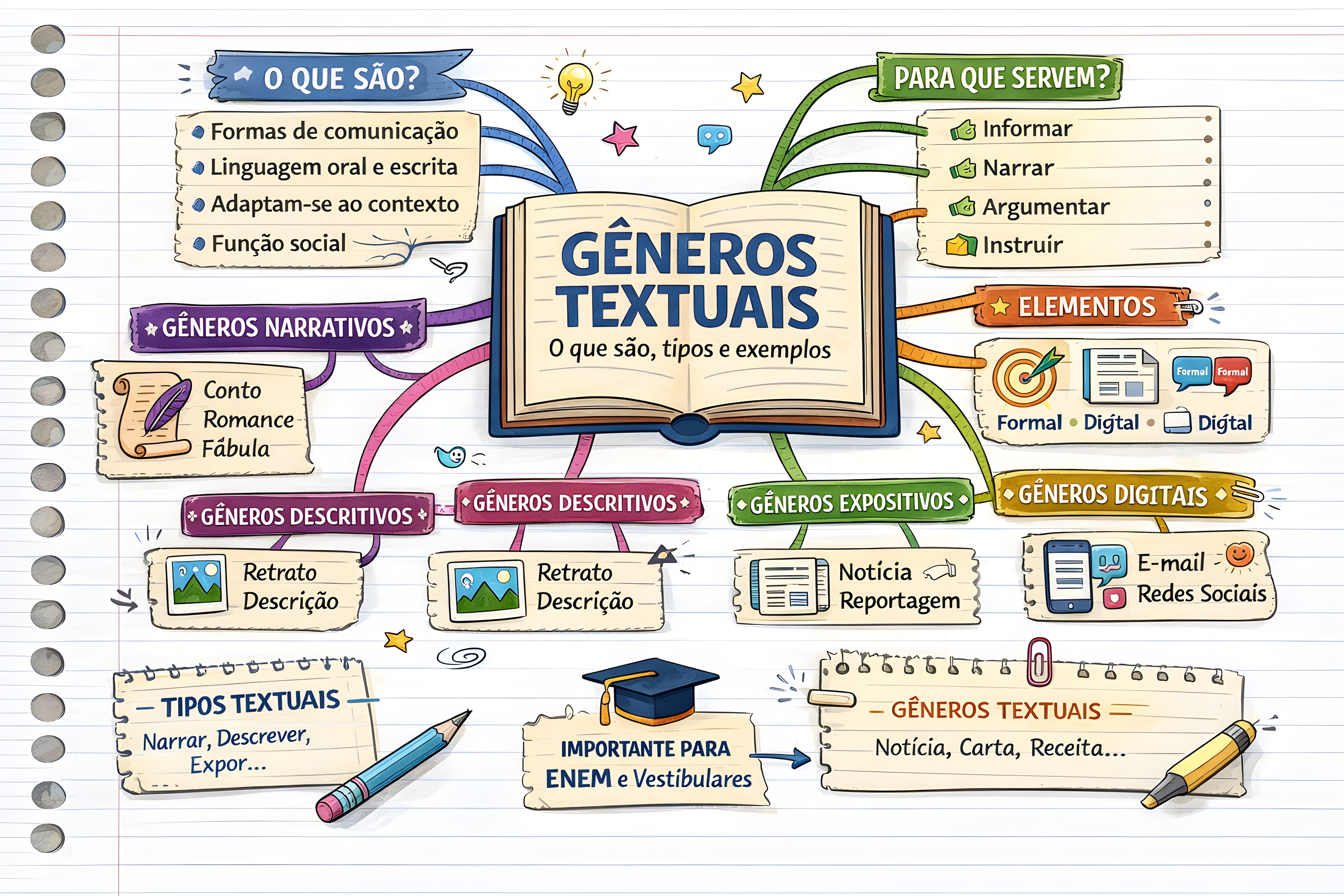 MAPA MENTAL SOBRE GENEROS TEXTUAIS