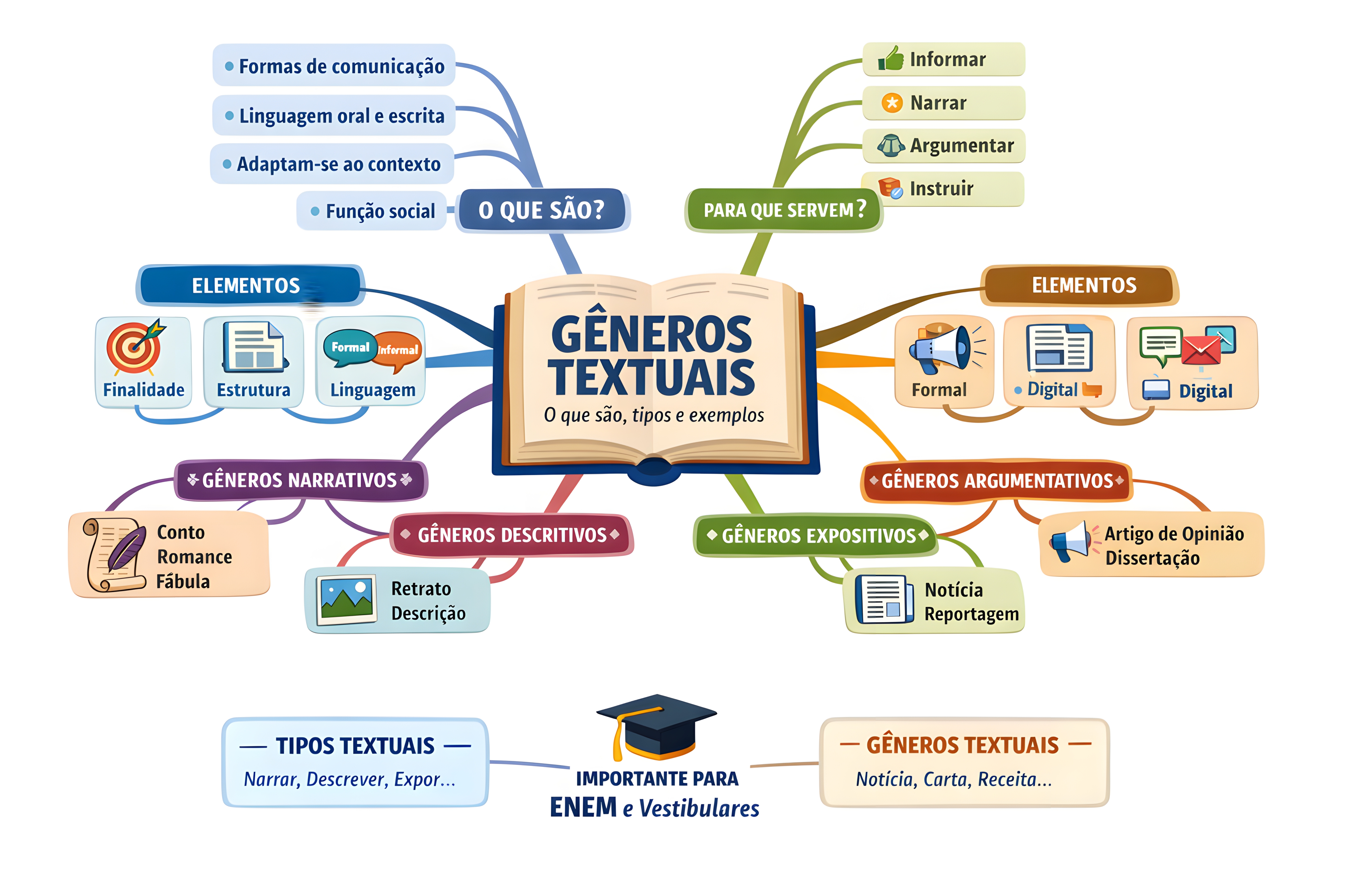 MAPA MENTAL SOBRE GENEROS TEXTUAIS