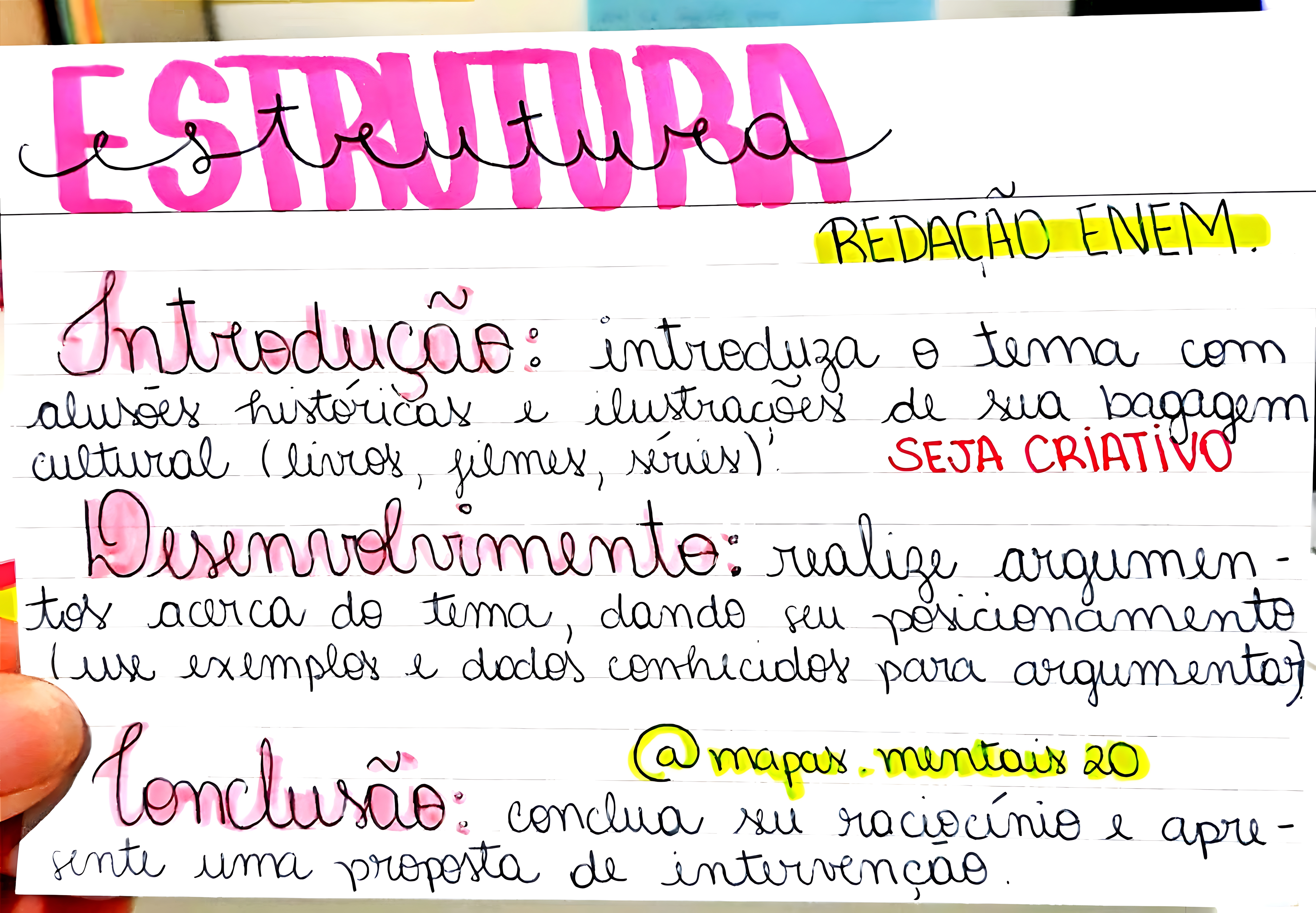 MAPA MENTAL SOBRE REDACAO DO ENEM