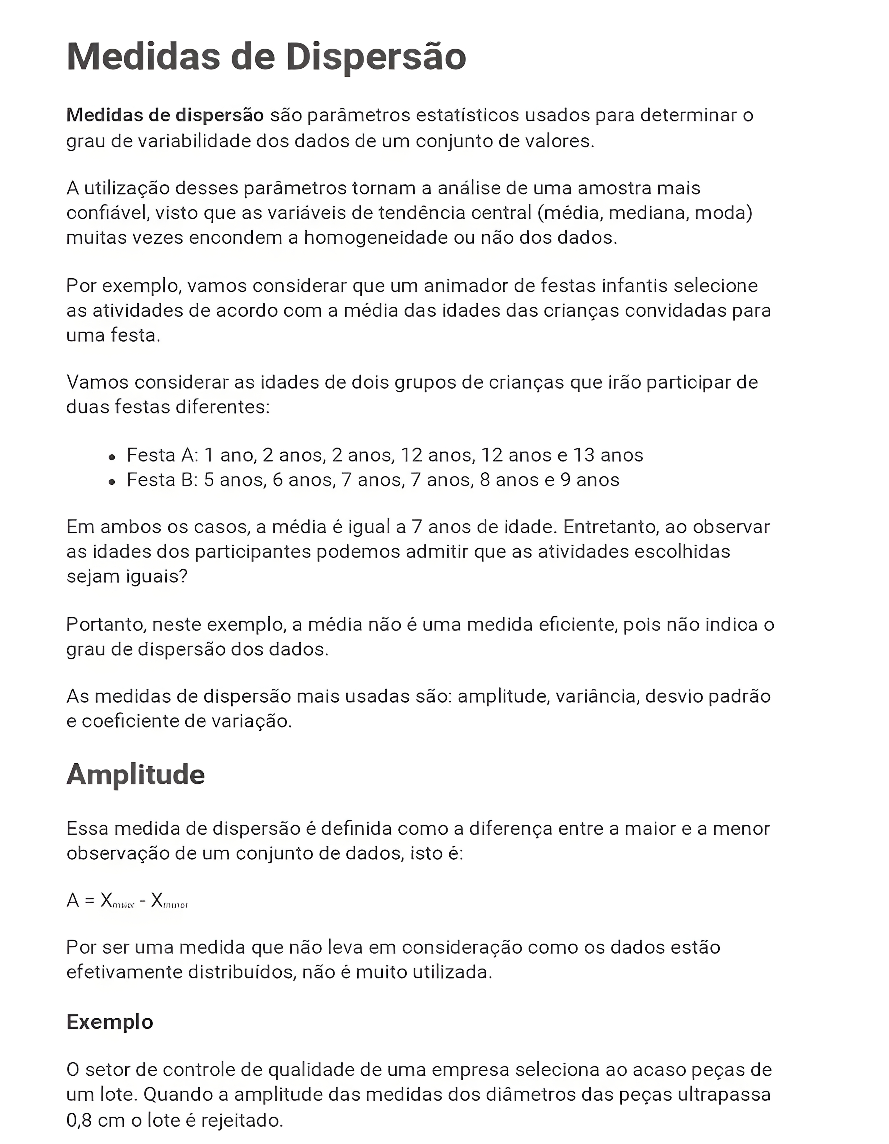 MAPA MENTAL SOBRE MEDIDAS DE DISPERSAO