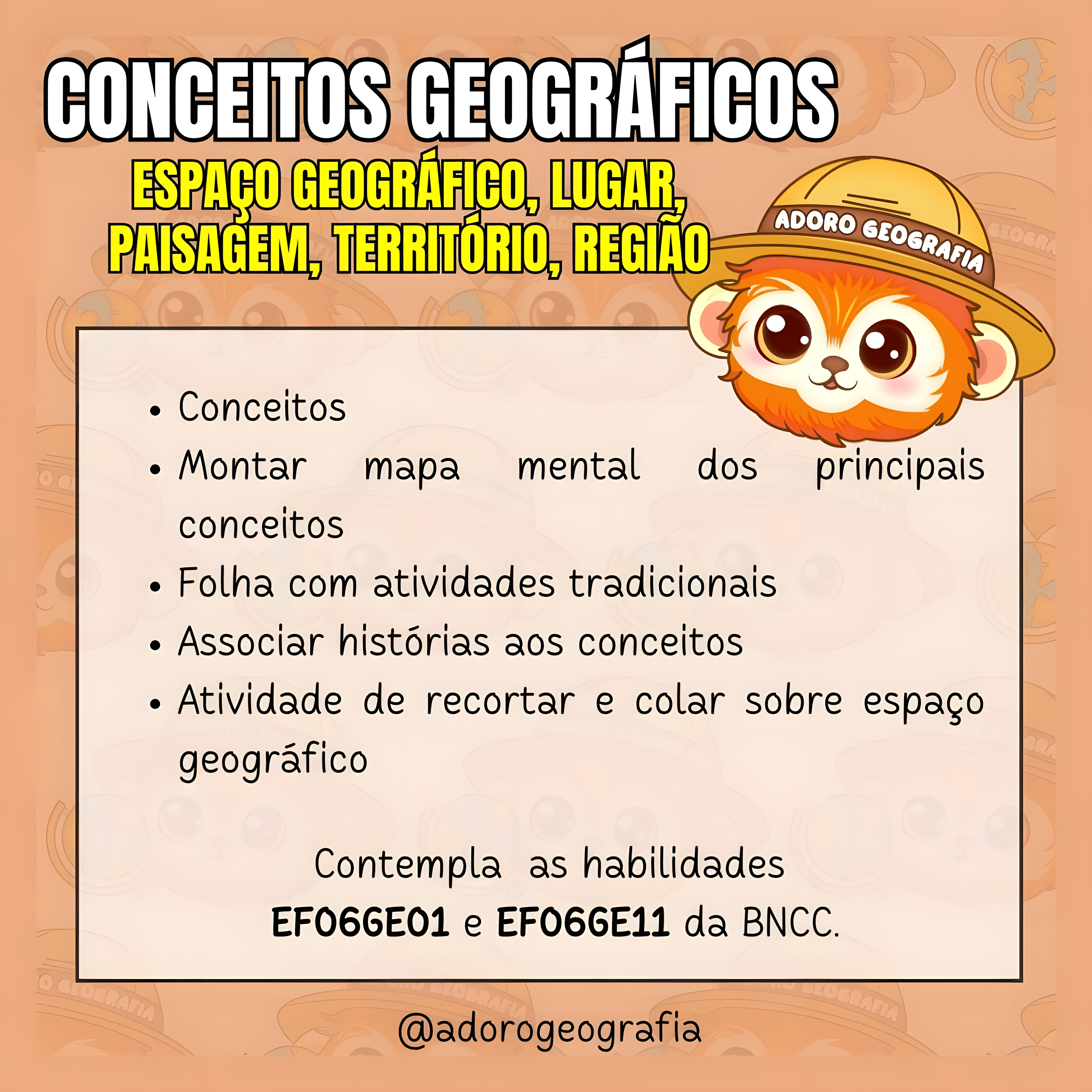 MAPA MENTAL SOBRE CONCEITOS GEOGRAFICOS