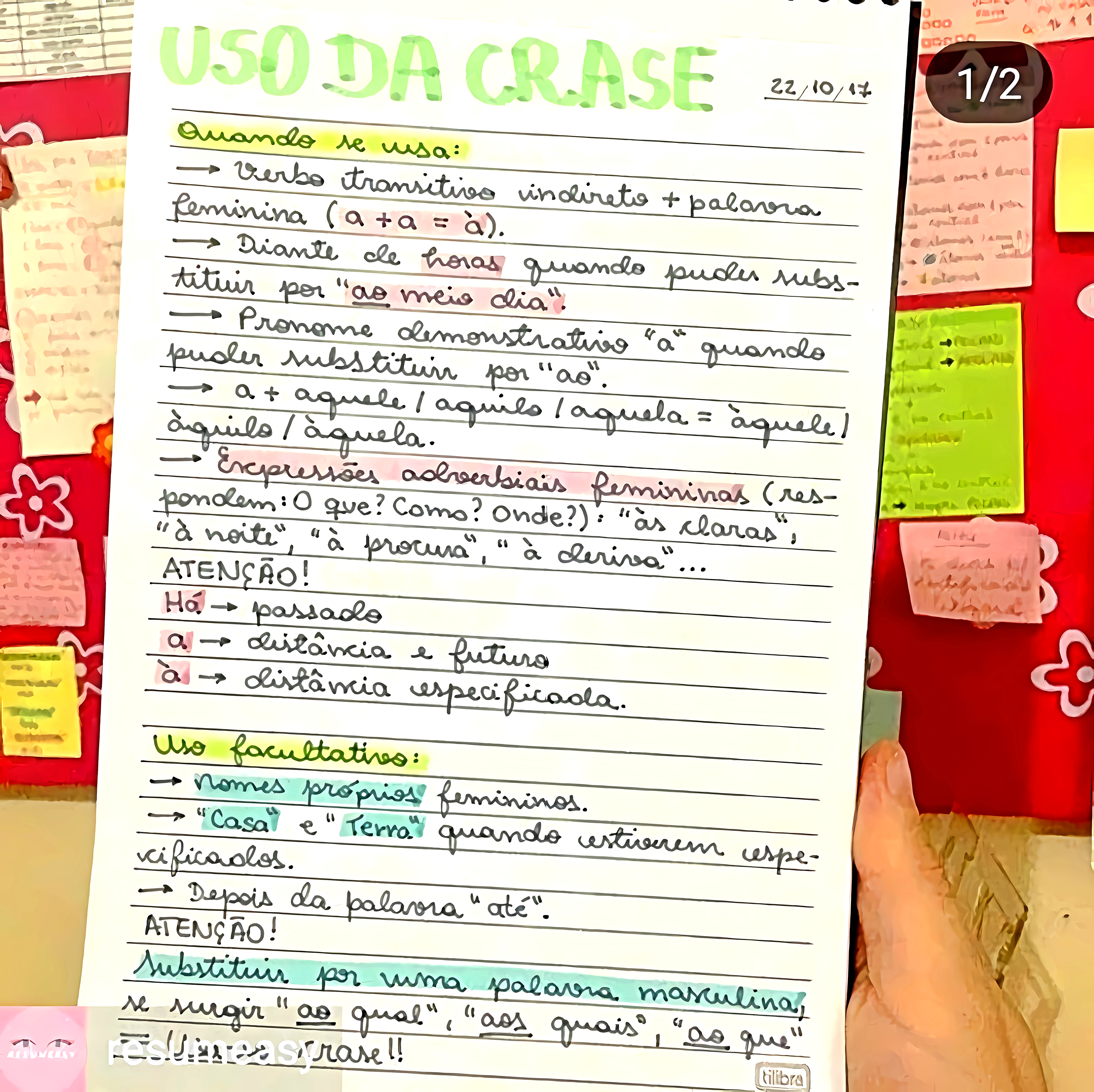 MAPA MENTAL SOBRE CRASE