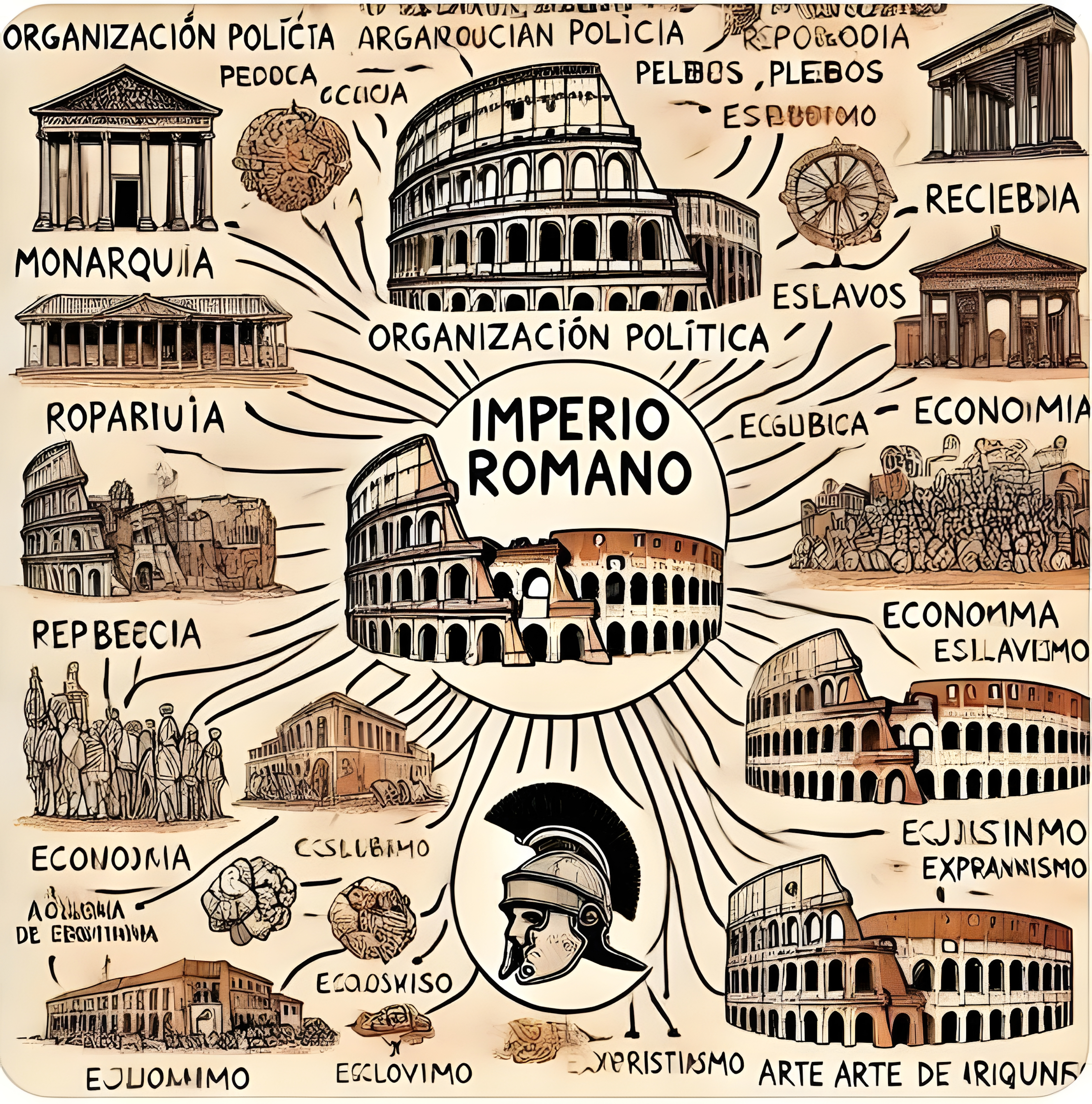 MAPA MENTAL SOBRE IMPERIO ROMANO