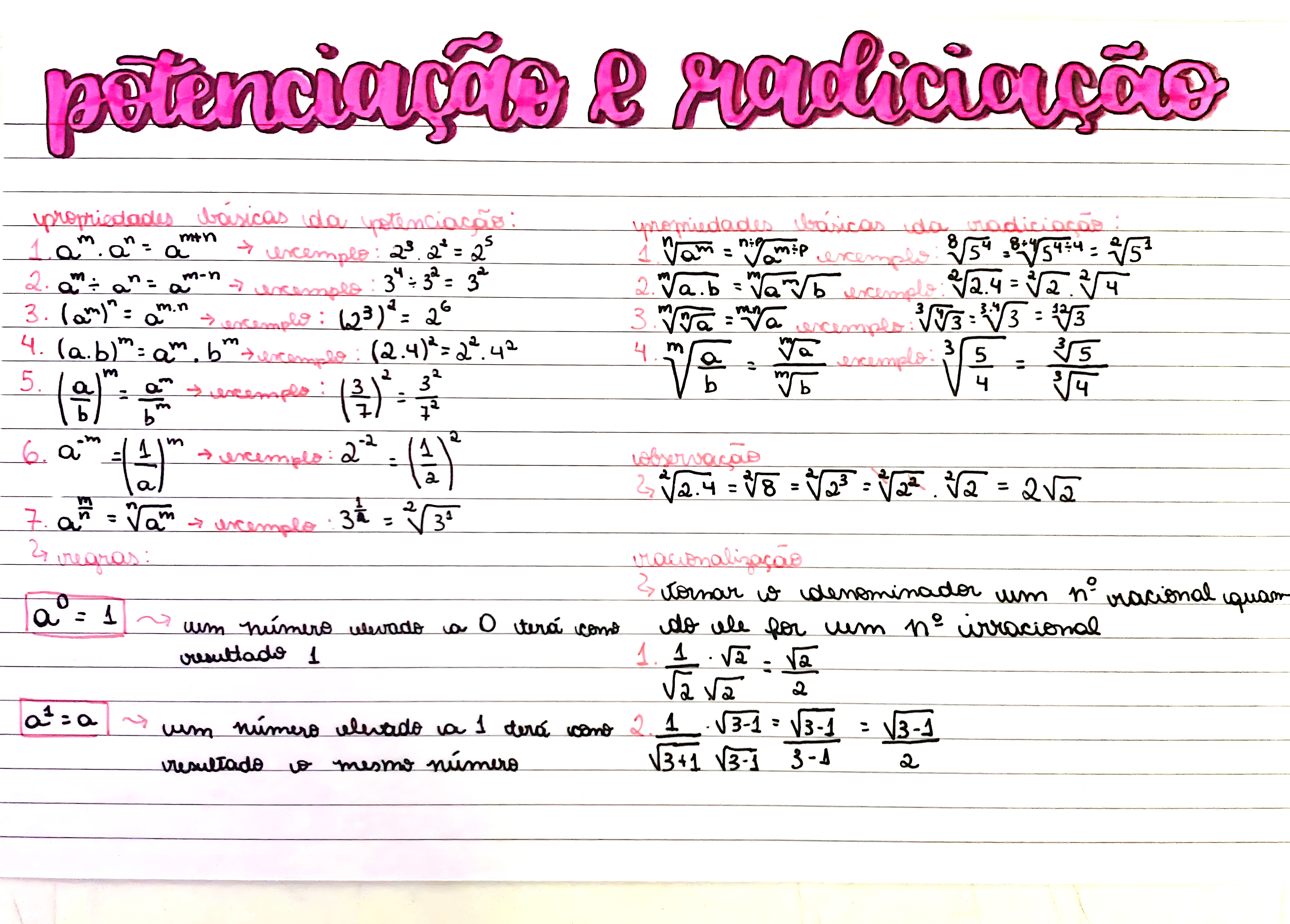 MAPA MENTAL SOBRE POTENCIACAO