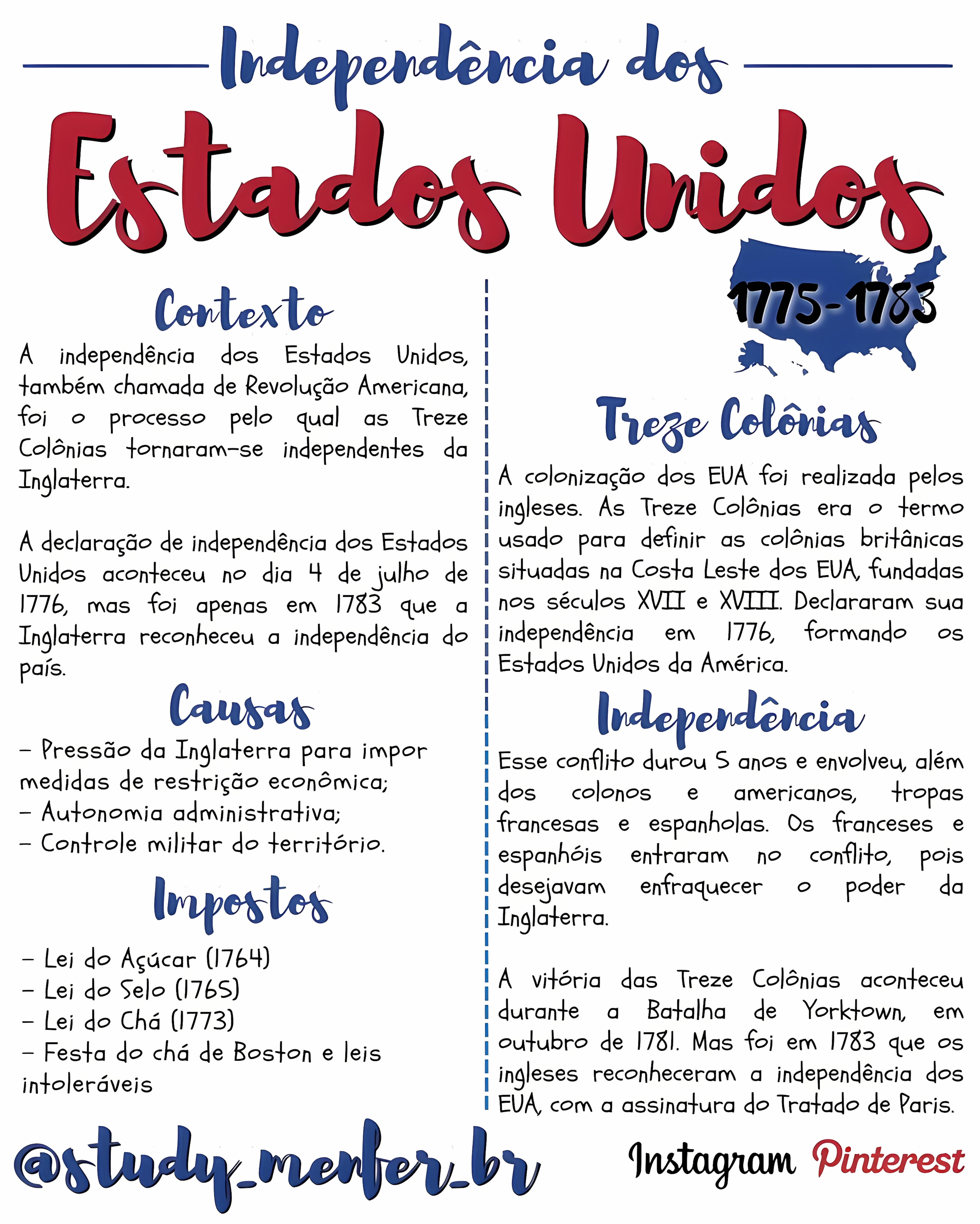 MAPA MENTAL SOBRE REVOLUCAO AMERICANA