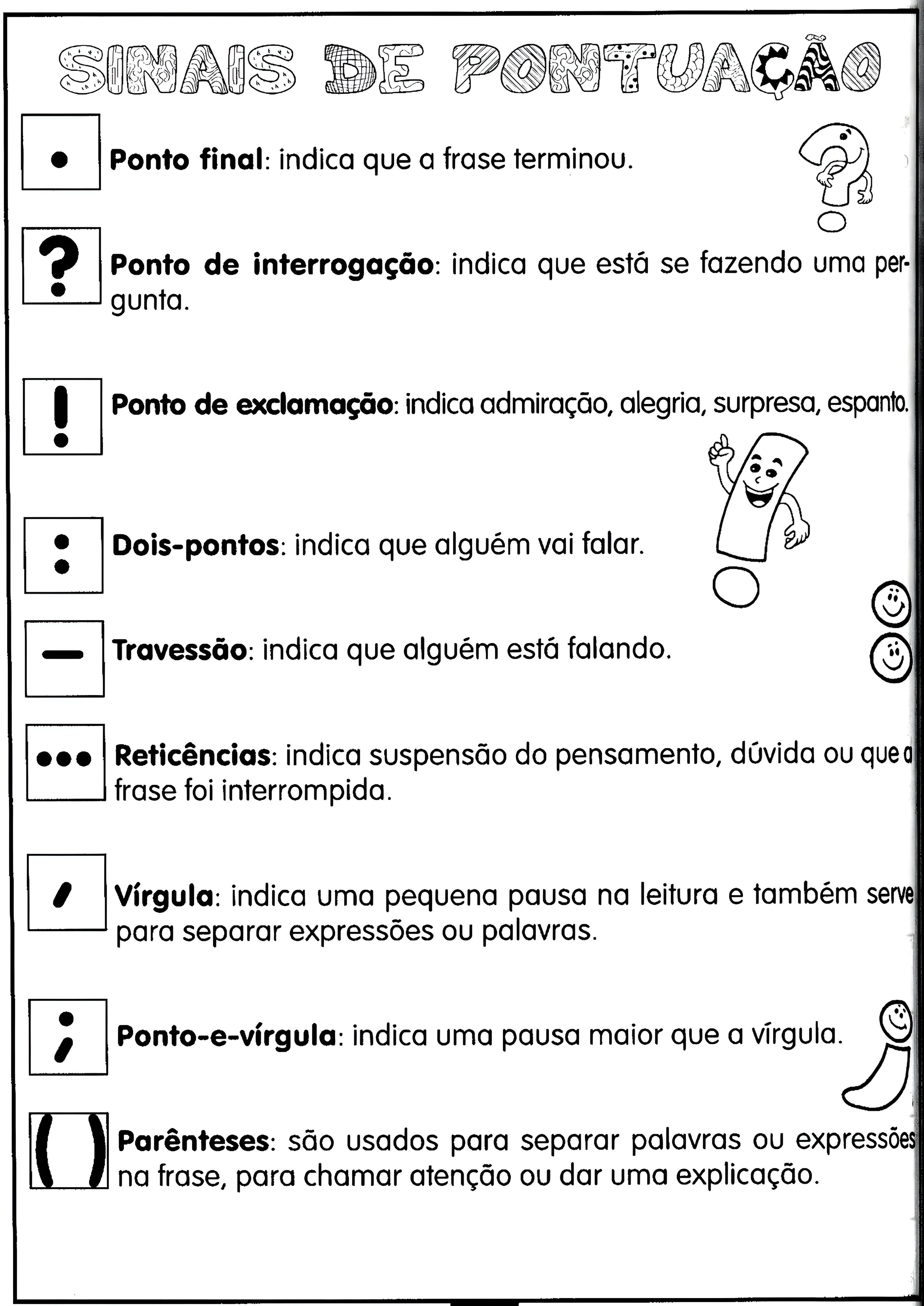 MAPA MENTAL SOBRE SINAIS DE PONTUACAO
