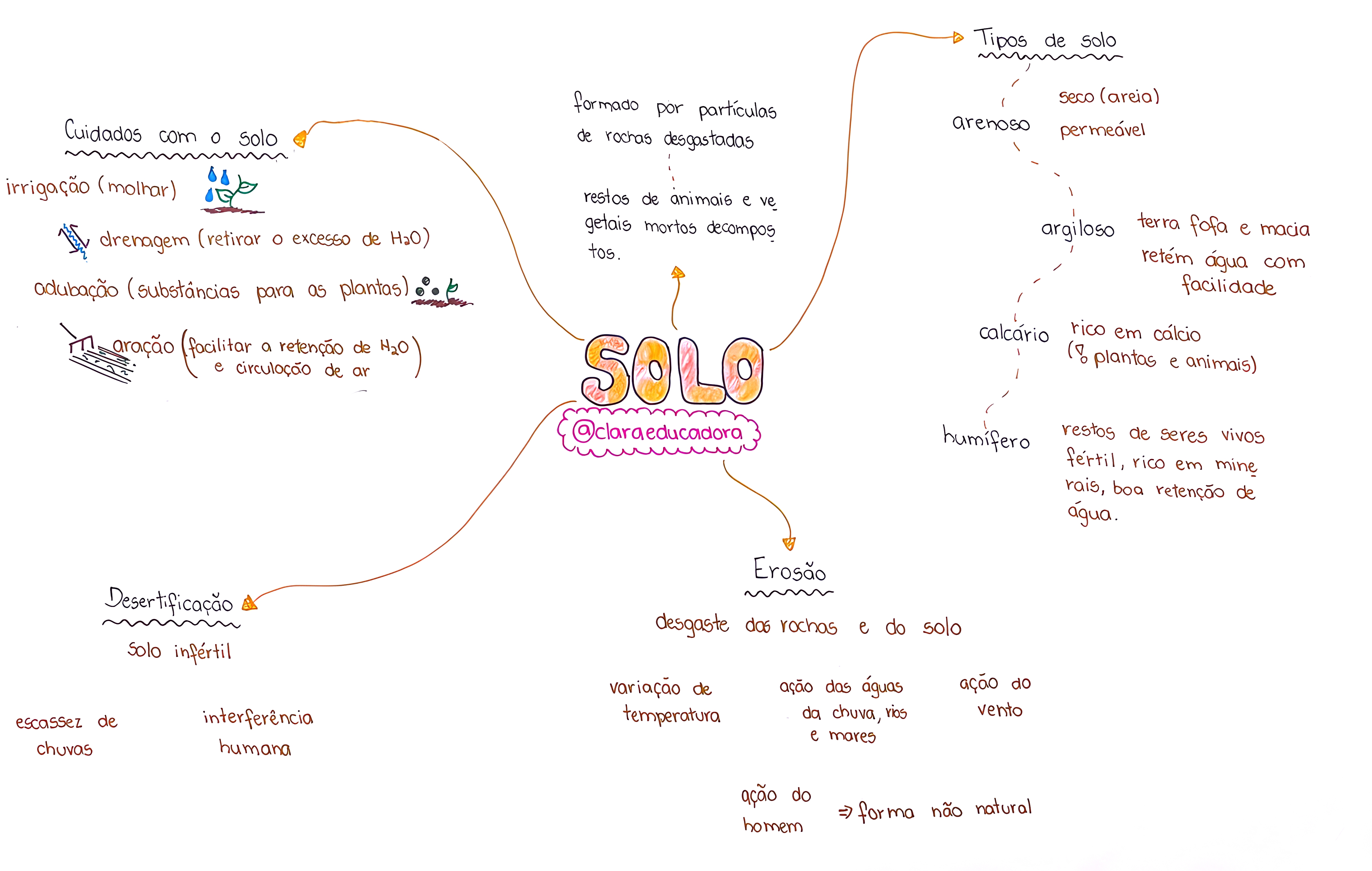 MAPA MENTAL SOBRE TIPOS DE SOLO