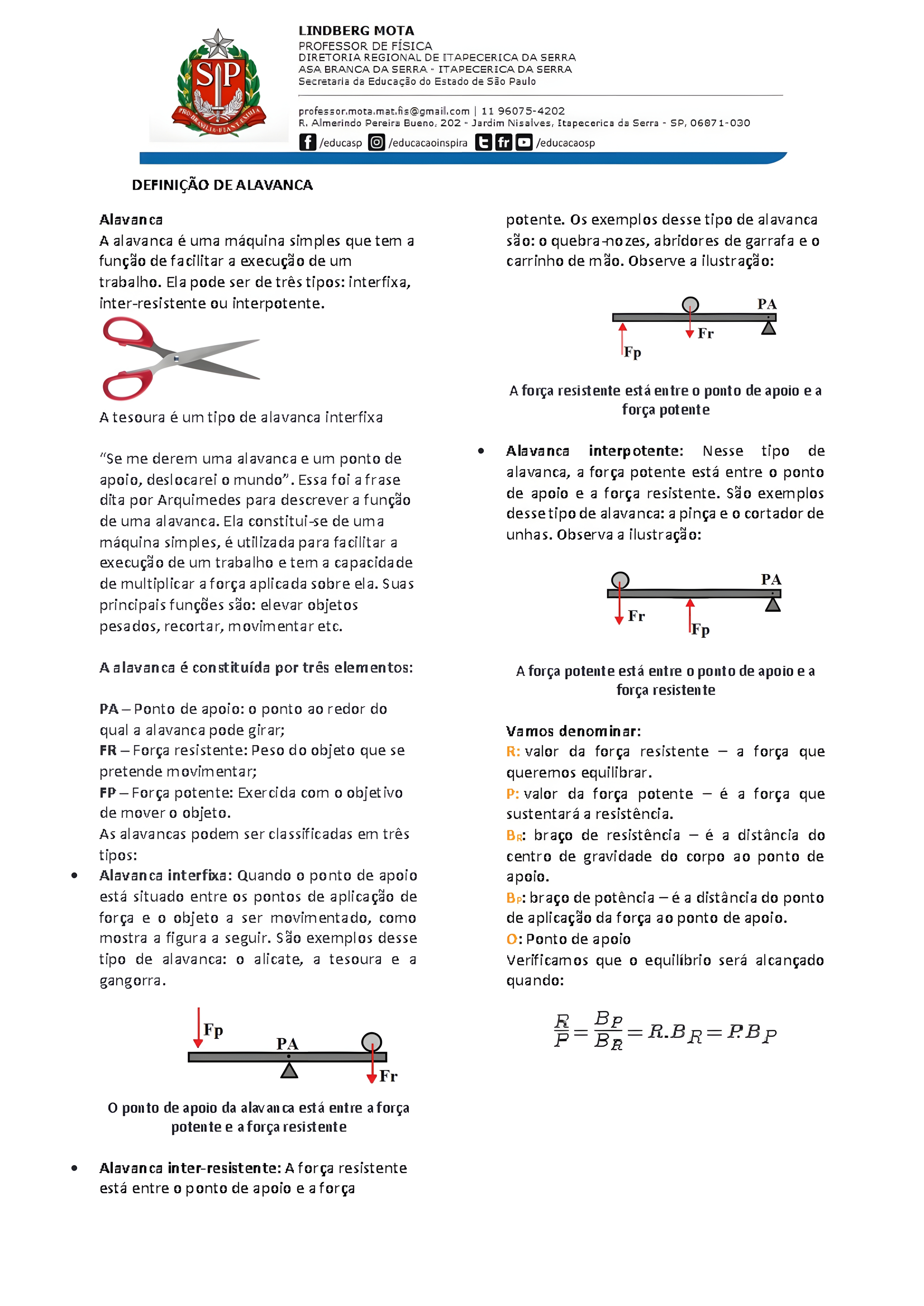 MAPA MENTAL SOBRE ALAVANCAS