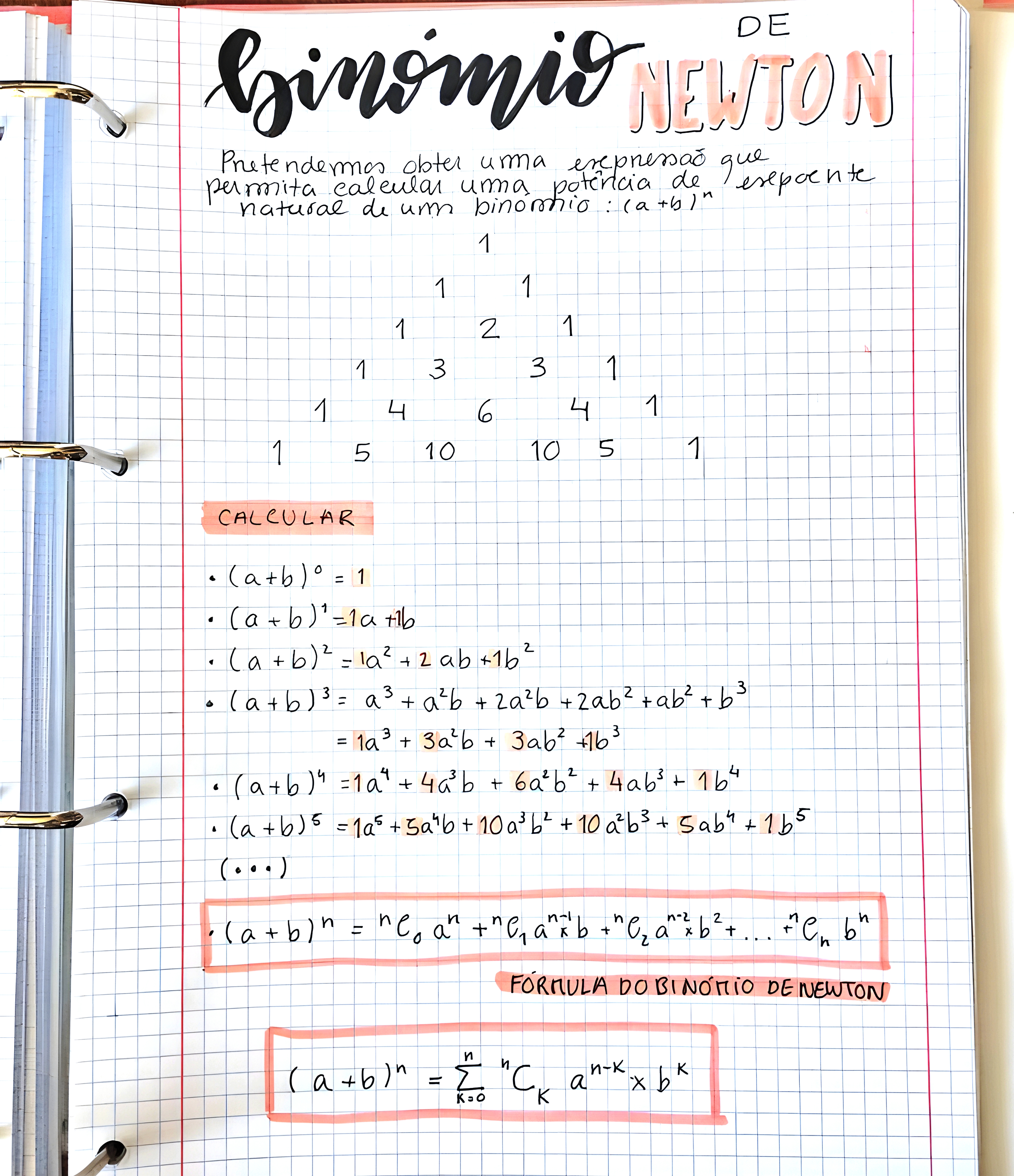 MAPA MENTAL SOBRE BINOMIO DE NEWTON