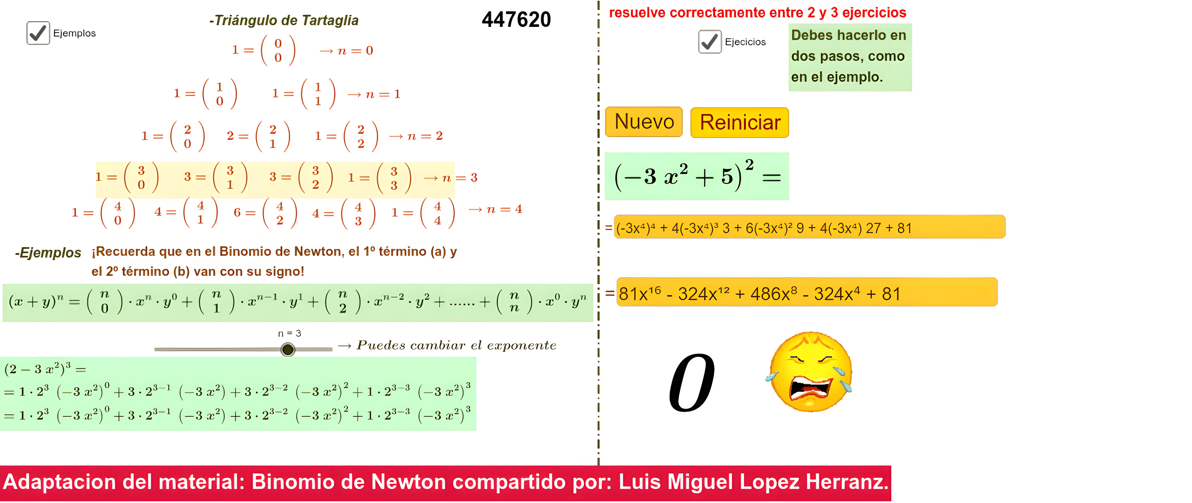 MAPA MENTAL SOBRE BINOMIO DE NEWTON