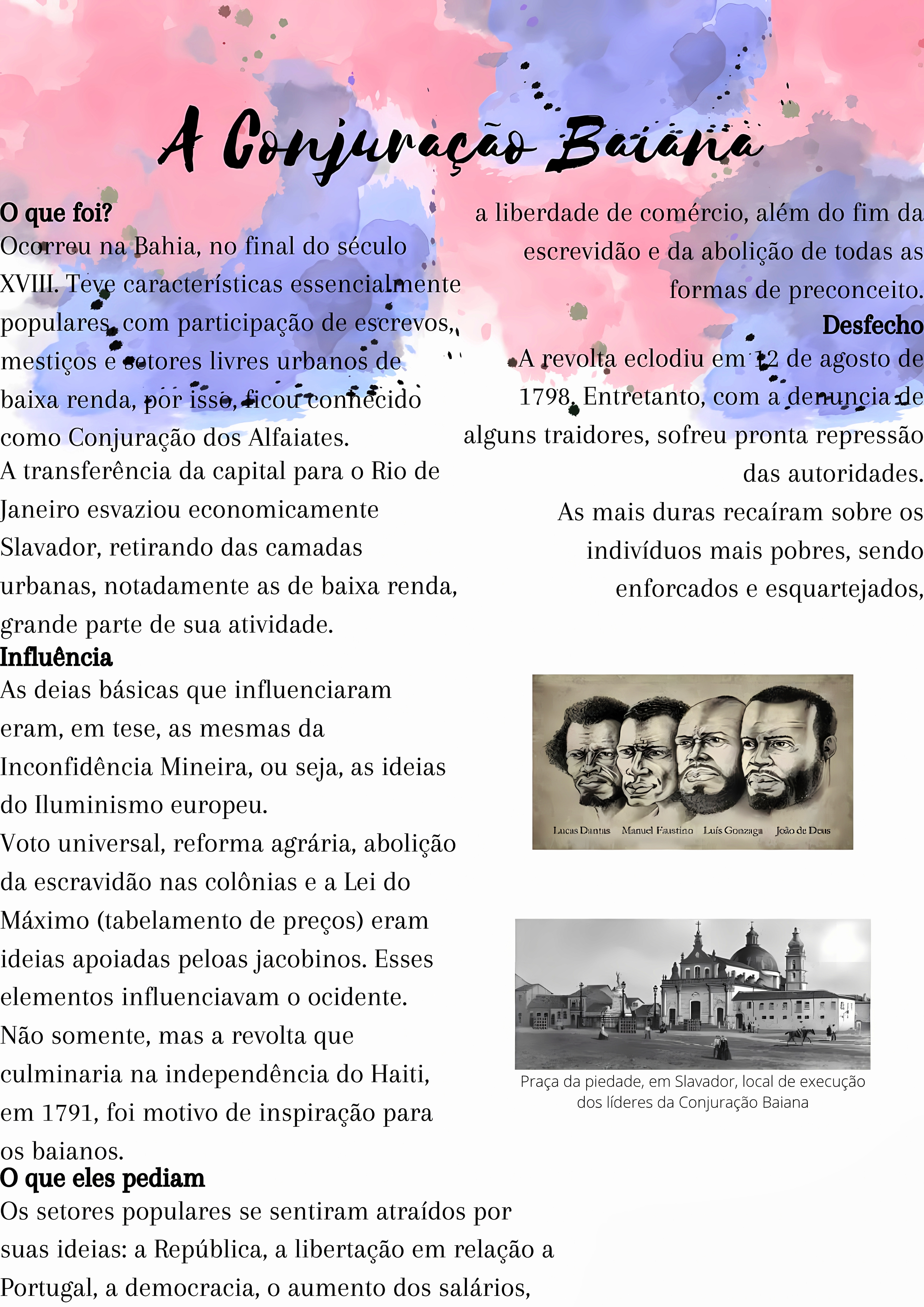 MAPA MENTAL SOBRE CONJURACAO BAIANA