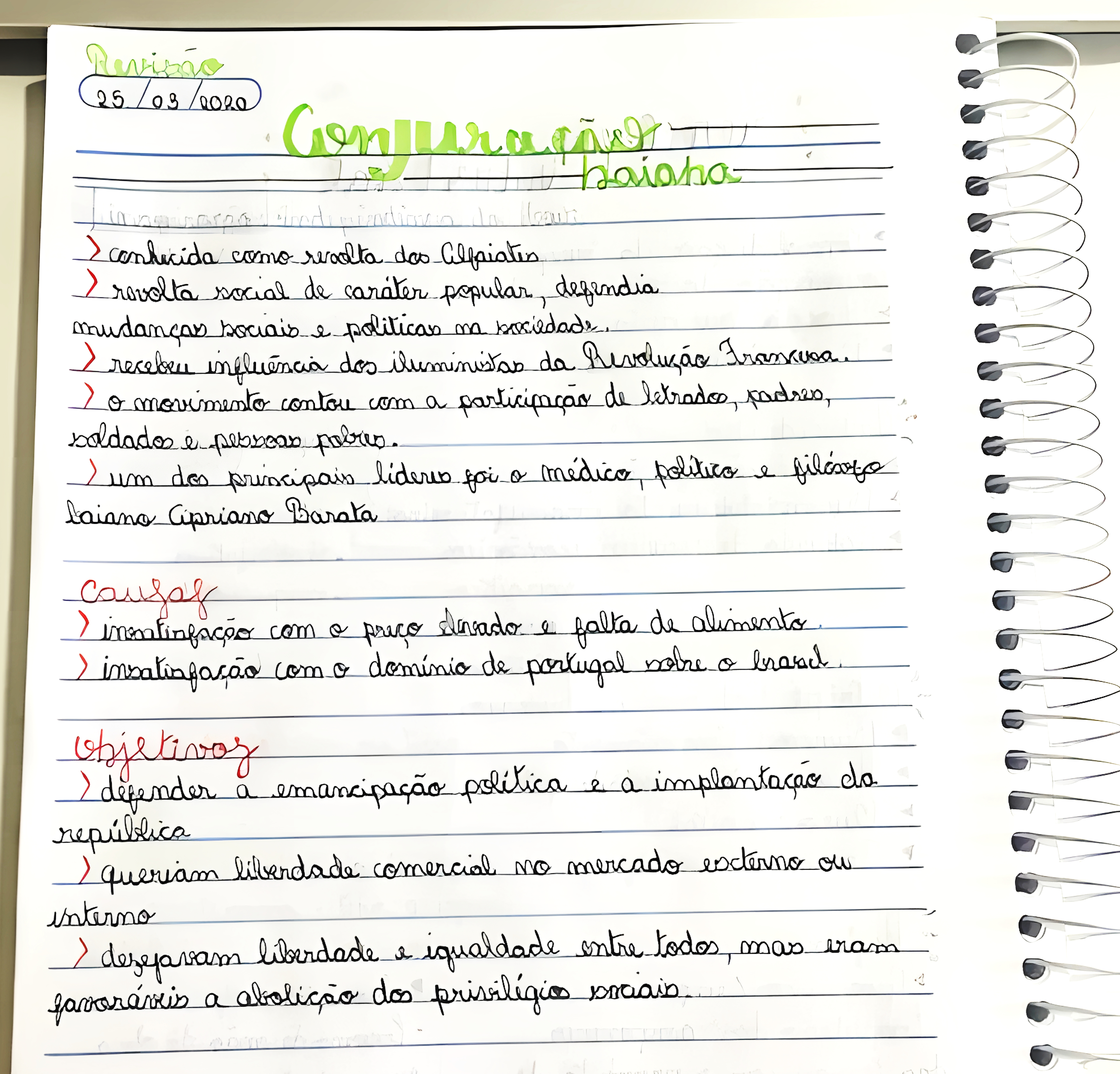 MAPA MENTAL SOBRE CONJURACAO BAIANA