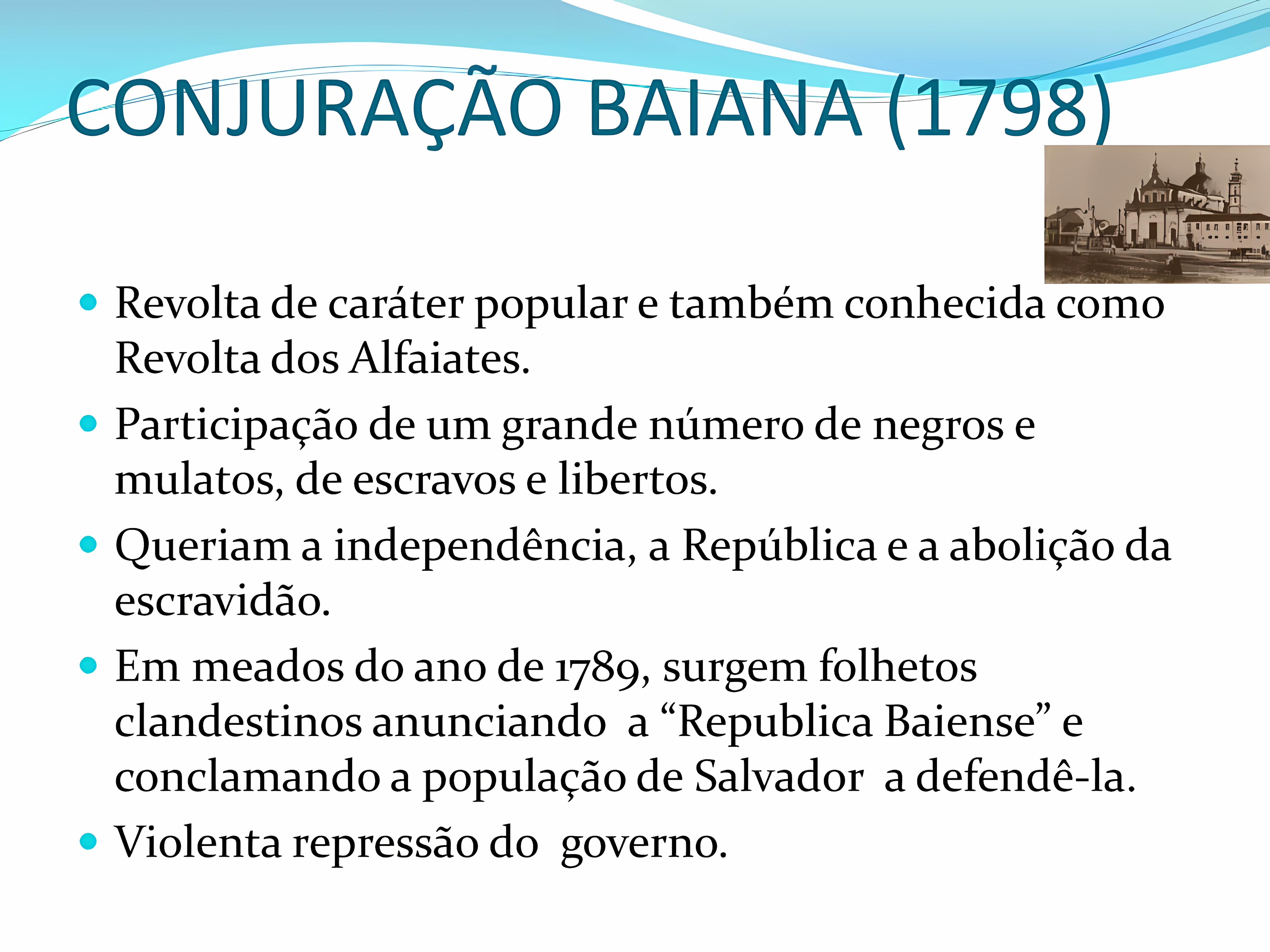 MAPA MENTAL SOBRE CONJURACAO BAIANA