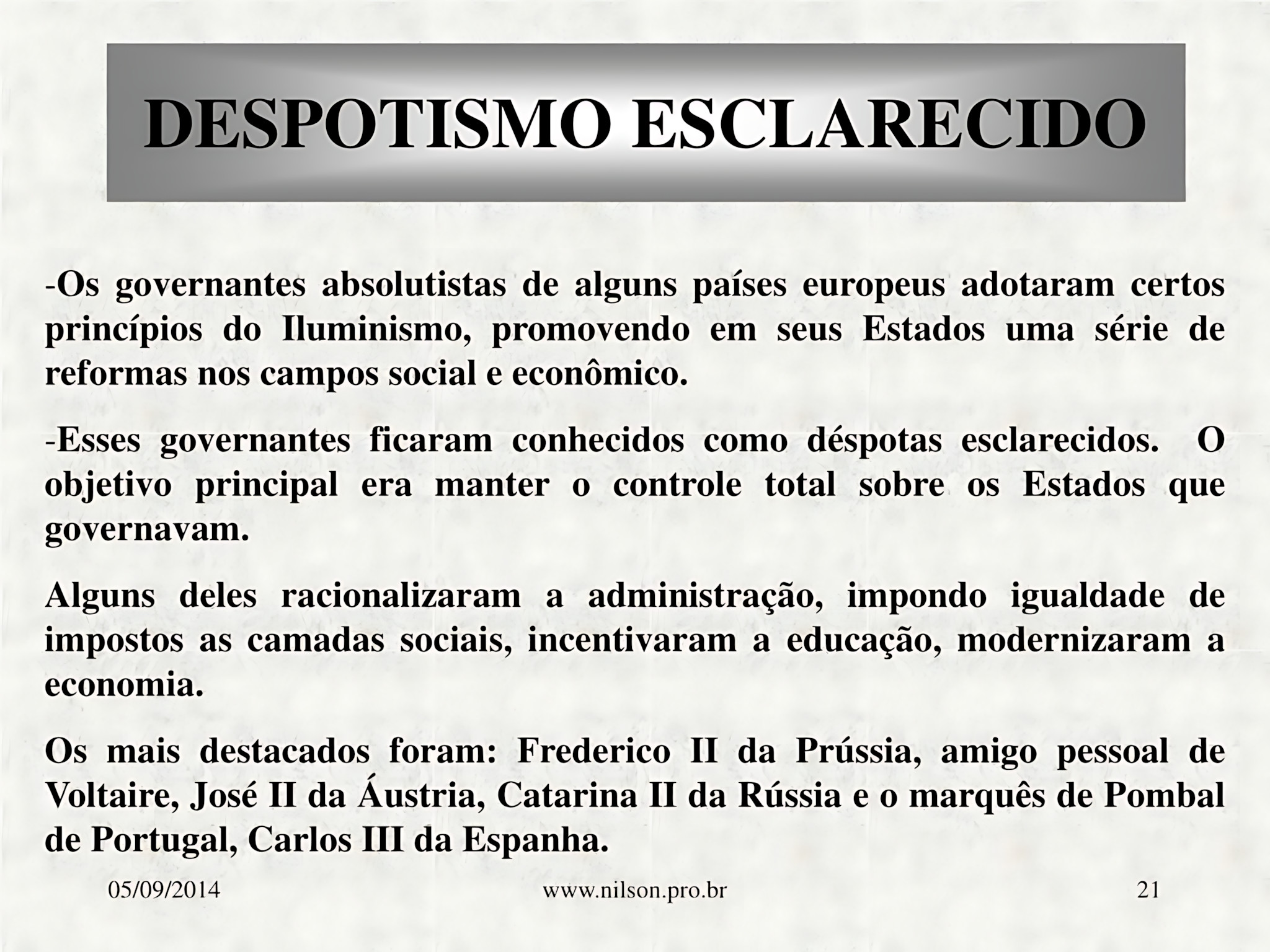 DESPOTISMO ESCLARECIDO