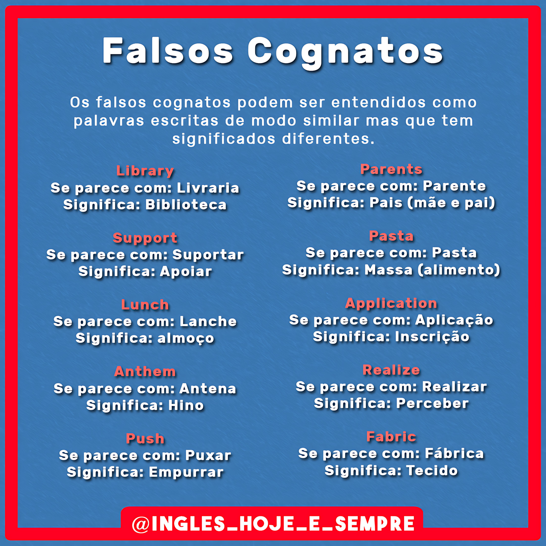 FALSOS COGNATOS