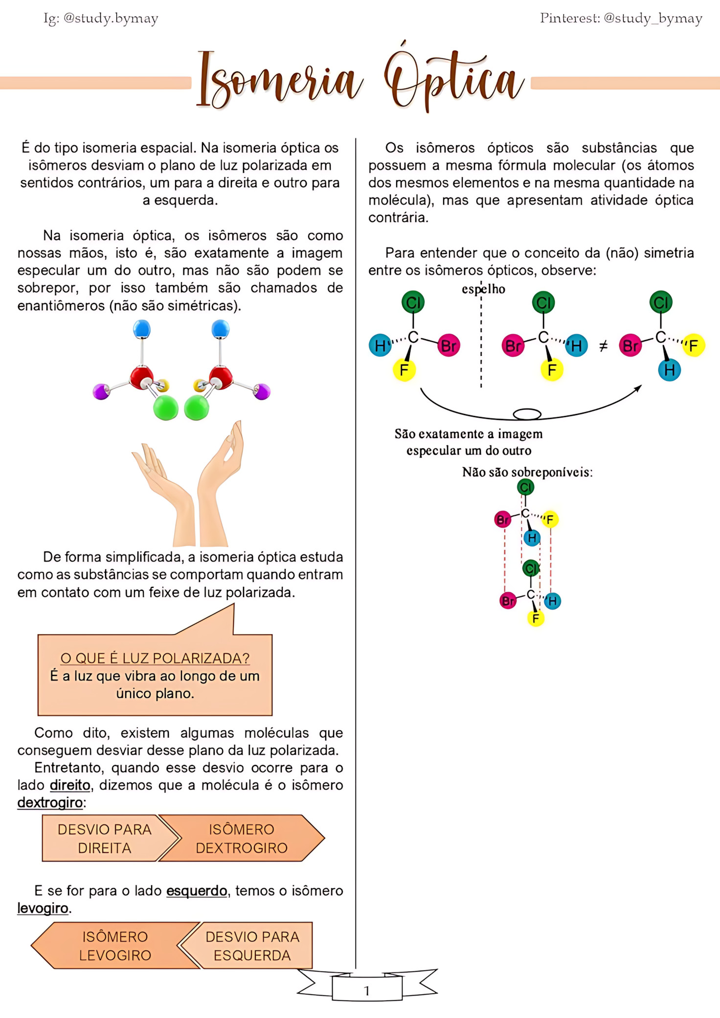 MAPA MENTAL SOBRE ISOMERIA ÓPTICA